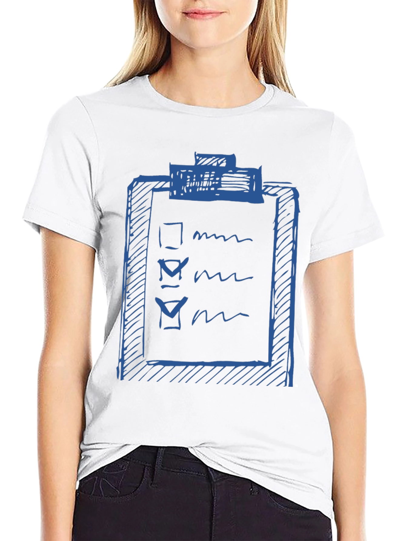 Checklist Graphic Tee - Black Cotton T-Shirt
