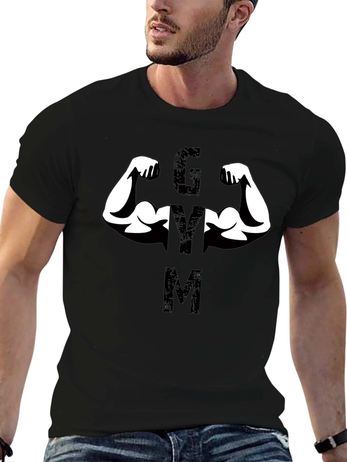 Gym Muscle Graphic Tee - Fitness Apparel