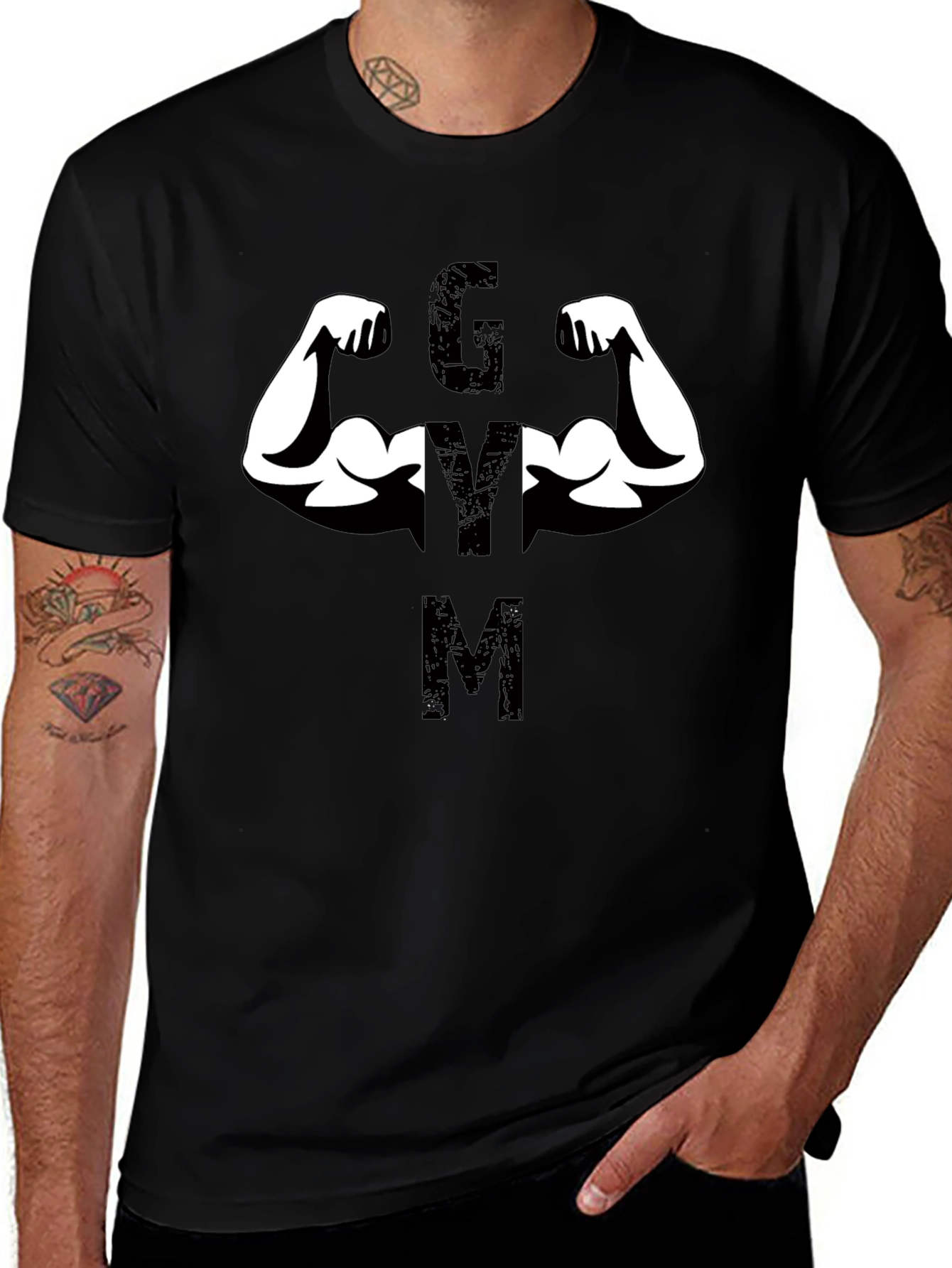 Gym Muscle Graphic Tee - Fitness Apparel