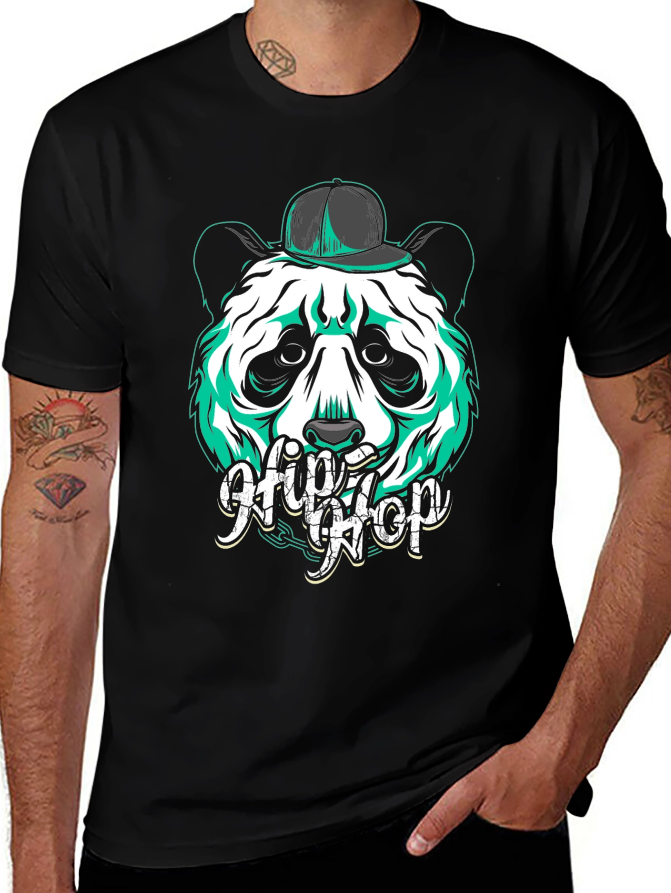 Hip Hop Panda Graphic Tee - Urban Streetwear