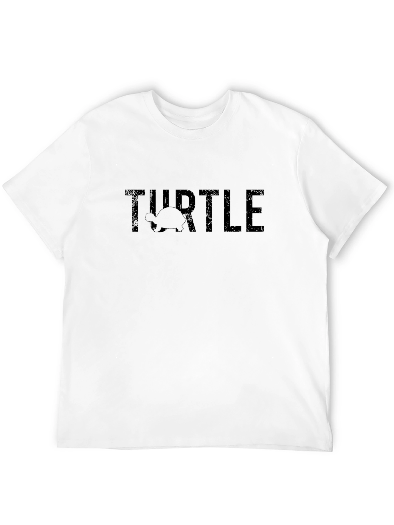 Mens Turtle Graphic Print Tee - Black
