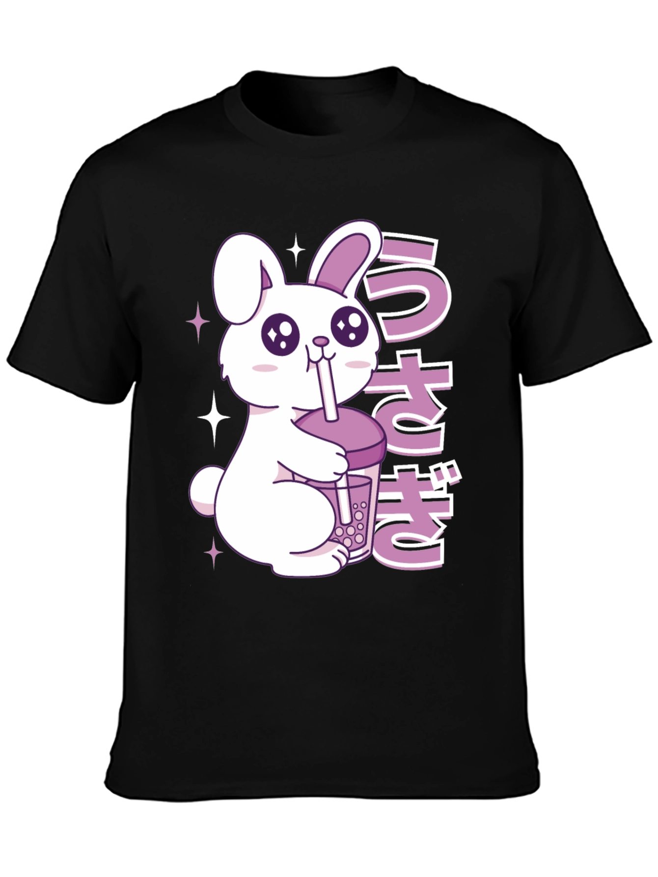 Kawaii Rabbit Boba Tea Graphic T-Shirt