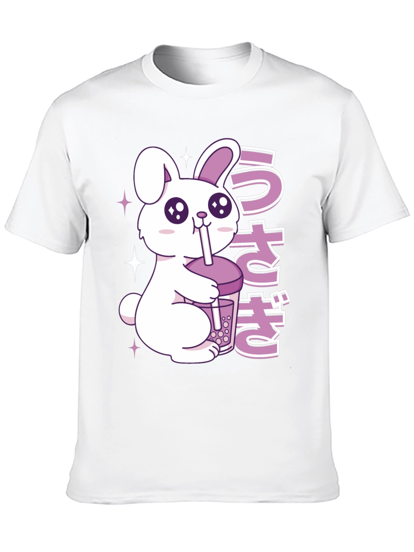 Kawaii Rabbit Boba Tea Graphic T-Shirt