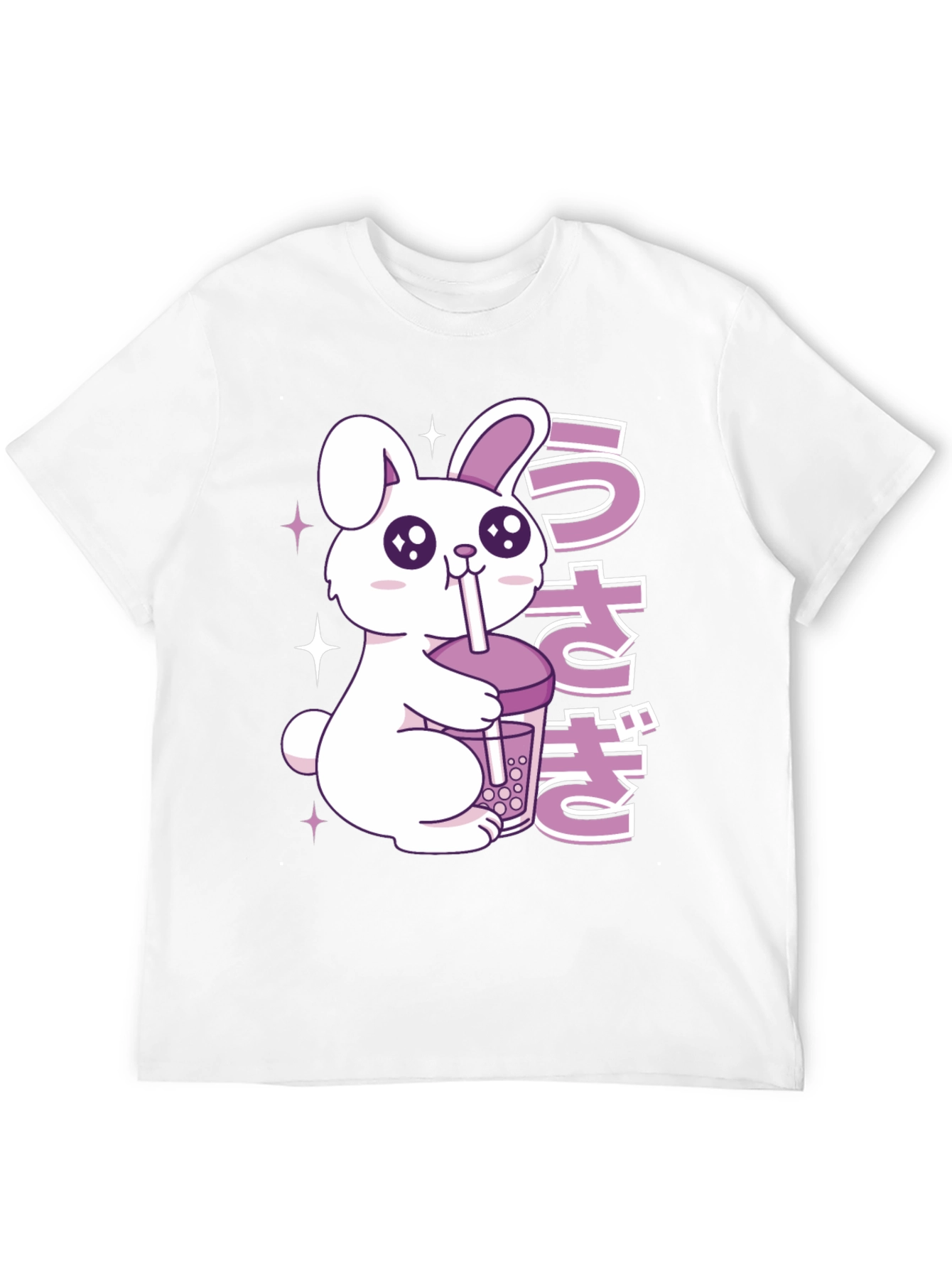 Kawaii Rabbit Boba Tea Graphic T-Shirt