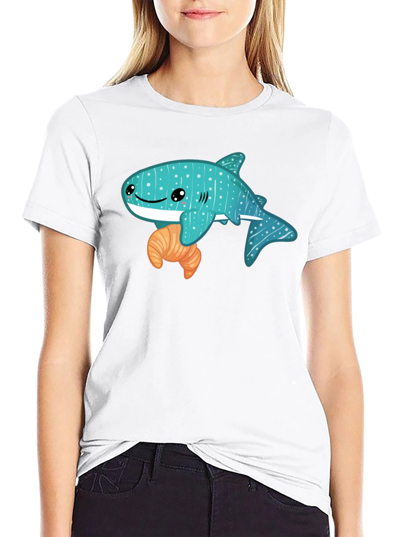 Whale Shark Croissant T-Shirt