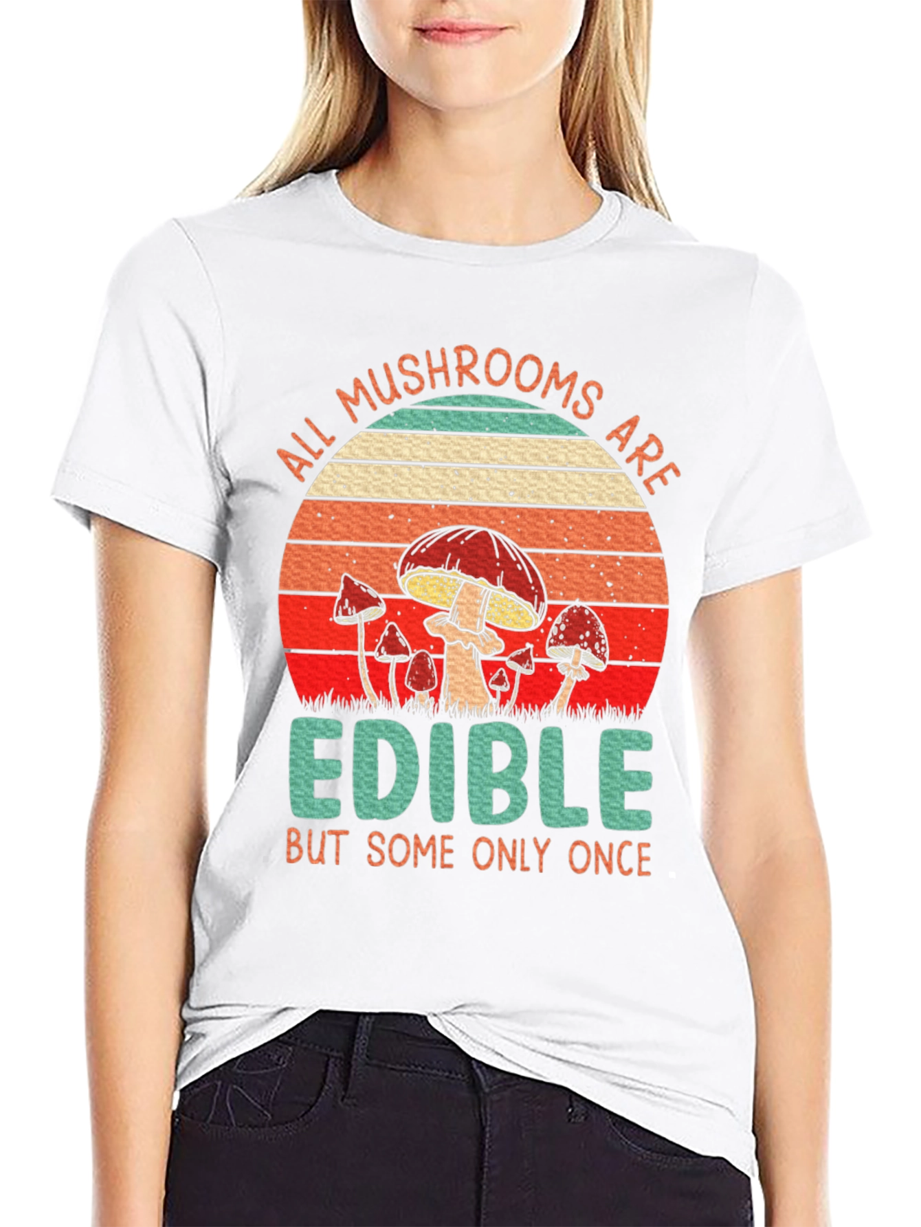 Mushroom Edible T-Shirt - Humorous Graphic Tee