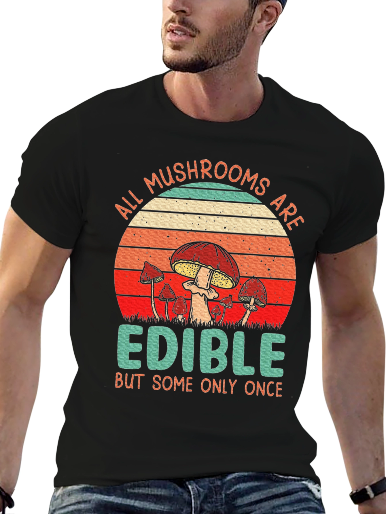Mushroom Edible T-Shirt - Humorous Graphic Tee