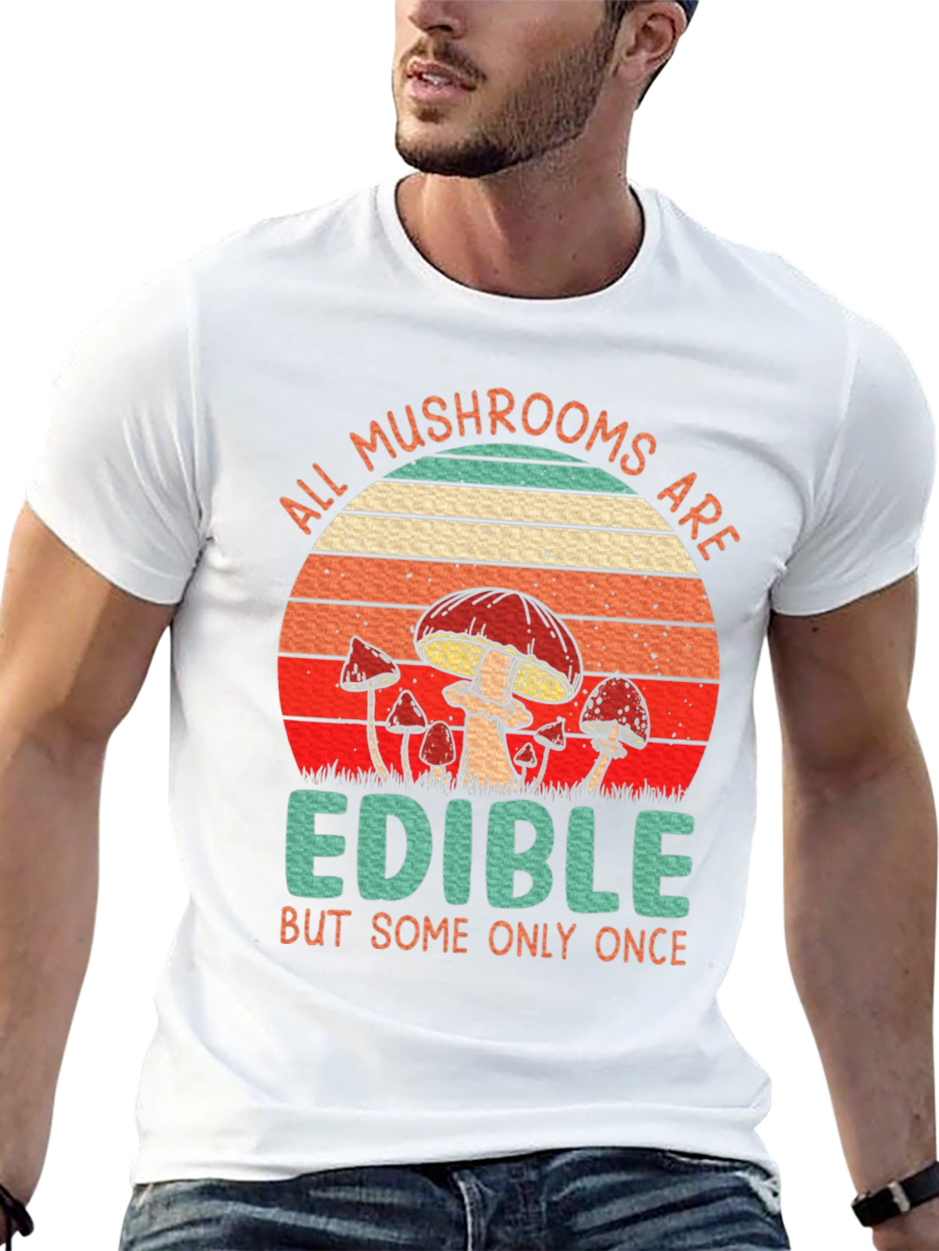 Mushroom Edible T-Shirt - Humorous Graphic Tee