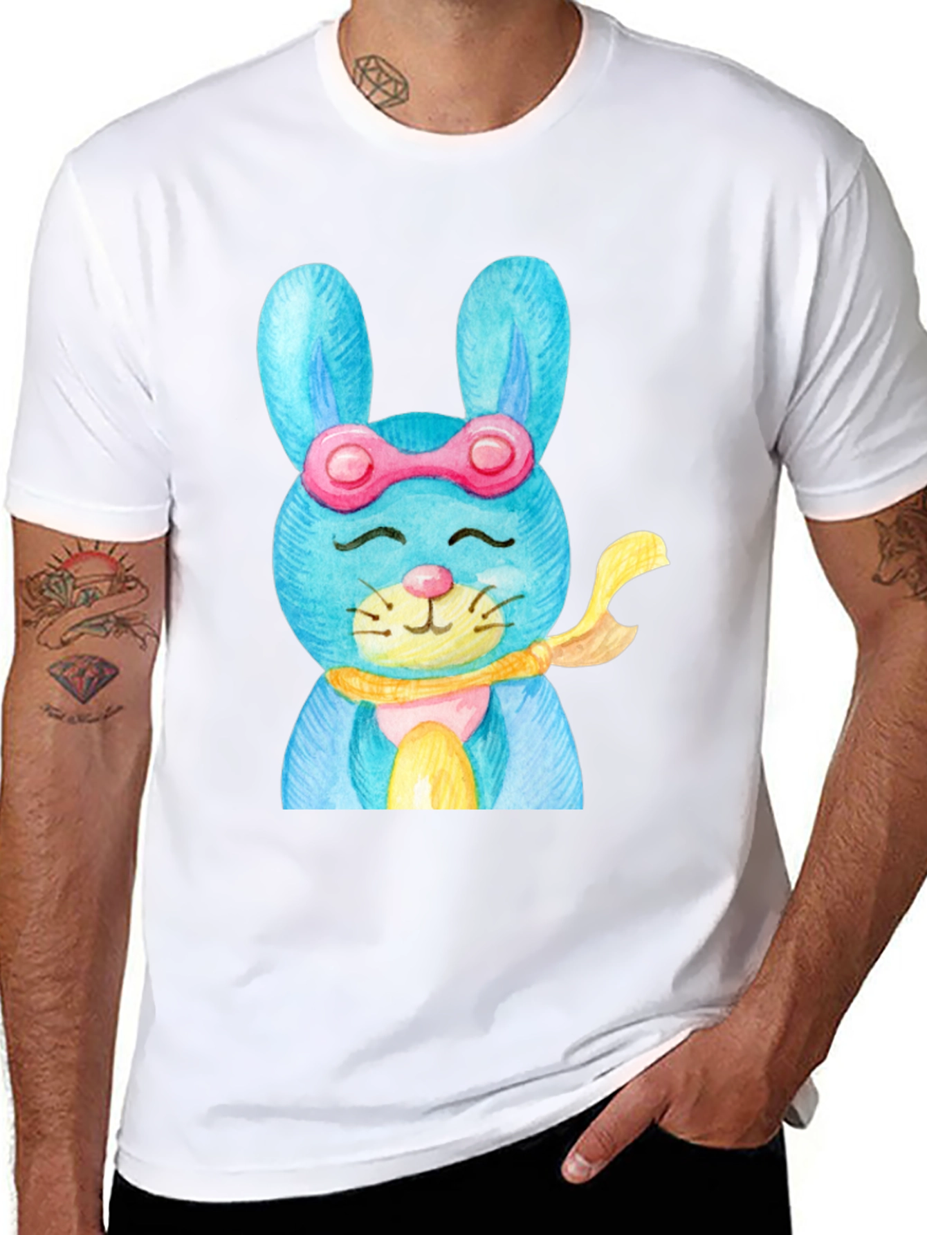 Easter Bunny Graphic Tee - Soft Cotton Blend