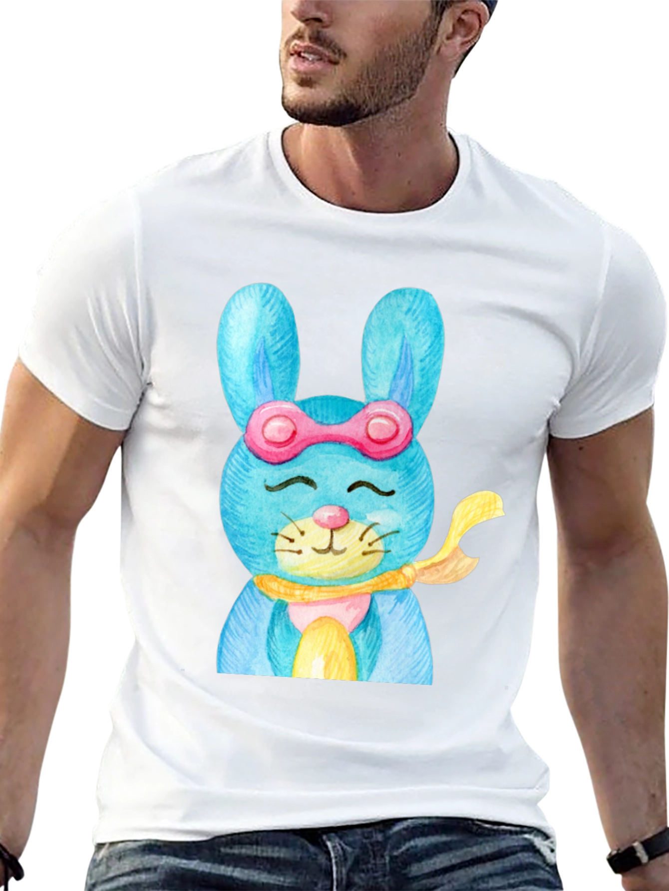 Easter Bunny Graphic Tee - Soft Cotton Blend
