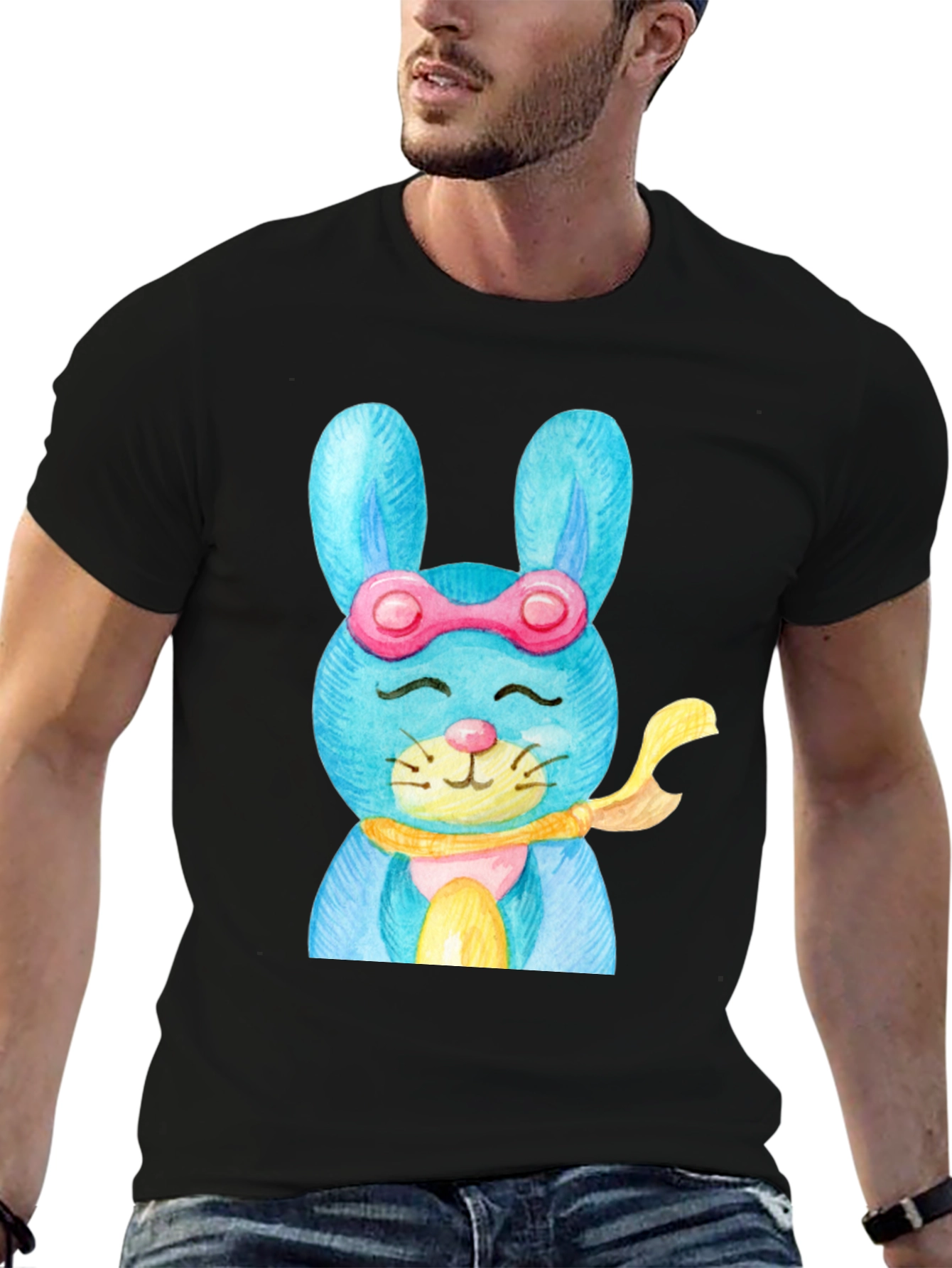 Easter Bunny Graphic Tee - Soft Cotton Blend
