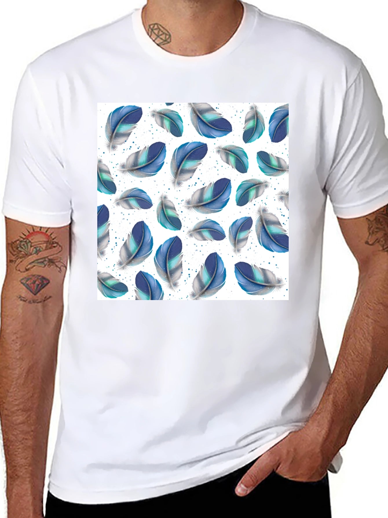 Feather Pattern T-Shirt