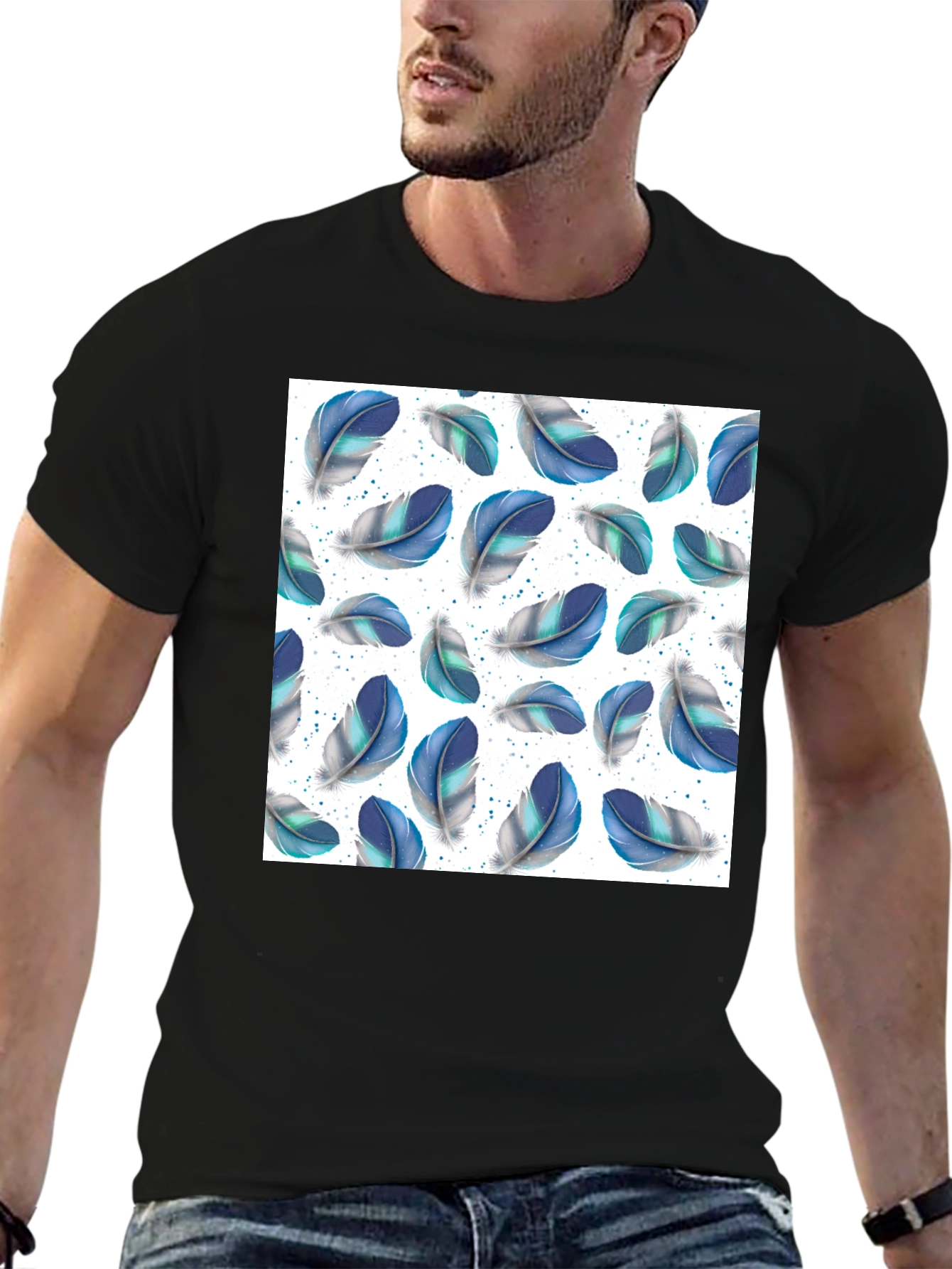 Feather Pattern T-Shirt