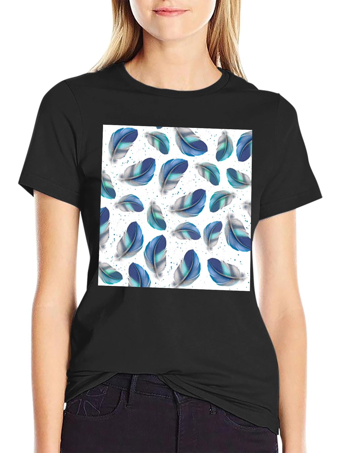 Feather Pattern T-Shirt