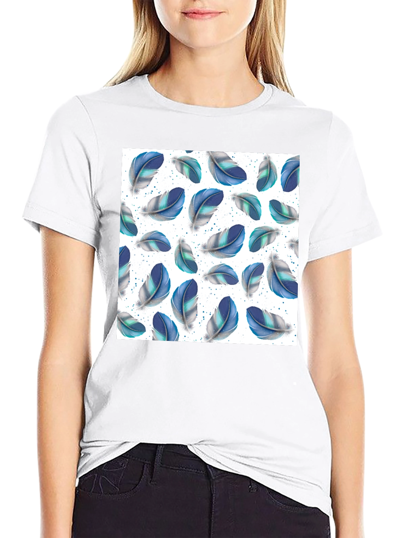 Feather Pattern T-Shirt
