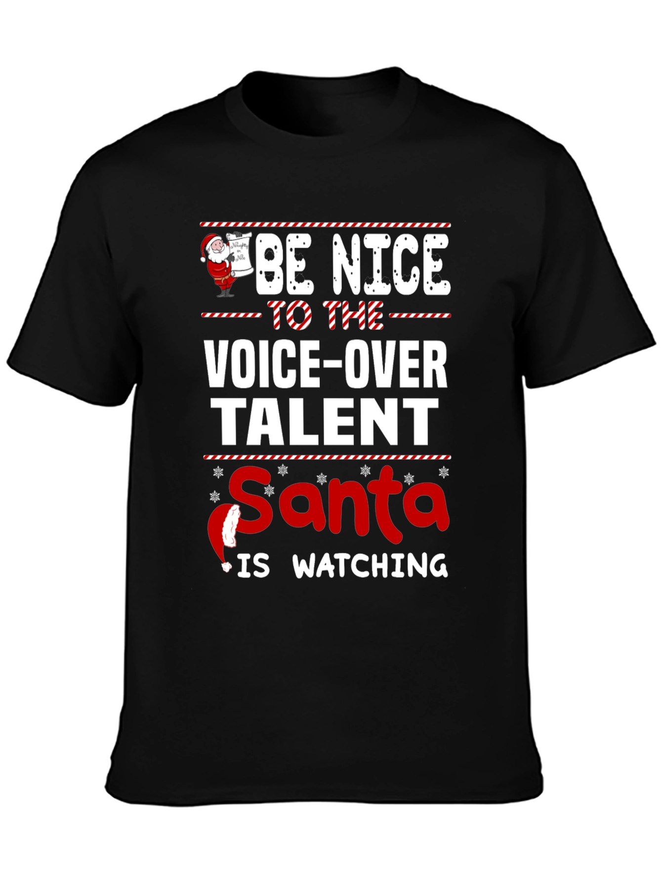 Voice-Over Talent Santa Watching Graphic Tee