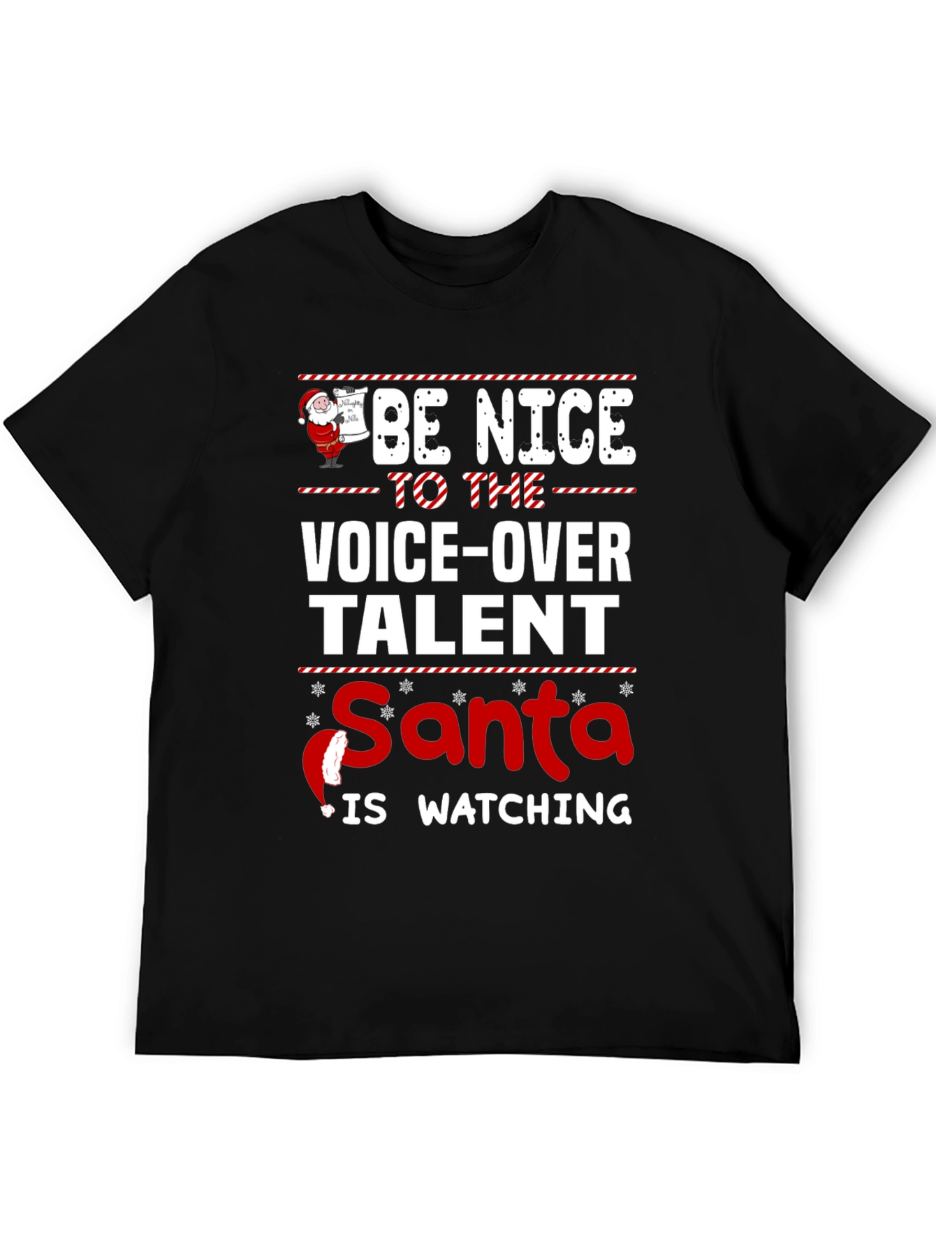 Voice-Over Talent Santa Watching Graphic Tee