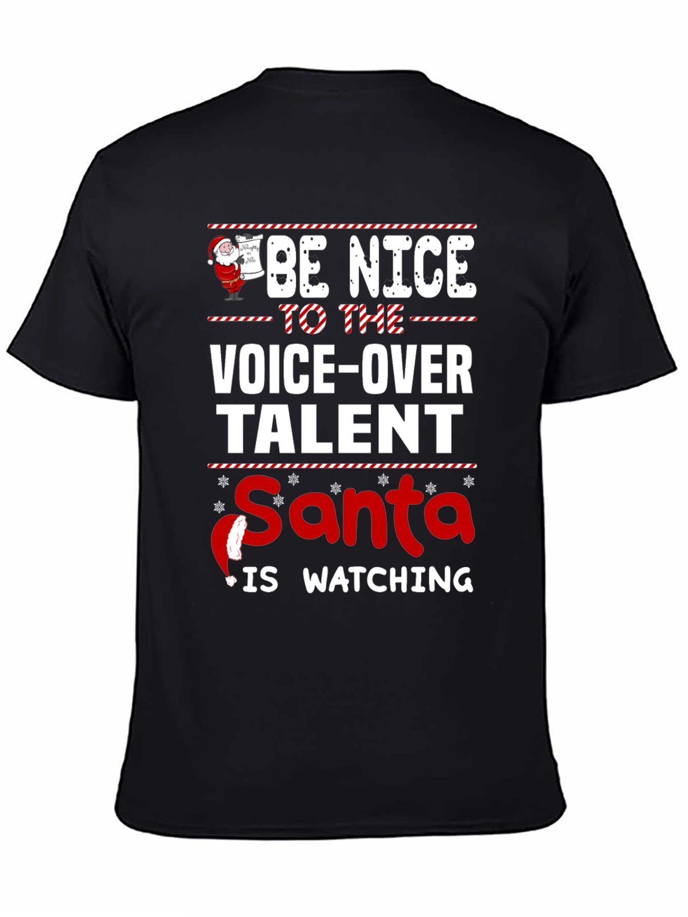 Voice-Over Talent Santa Watching Graphic Tee