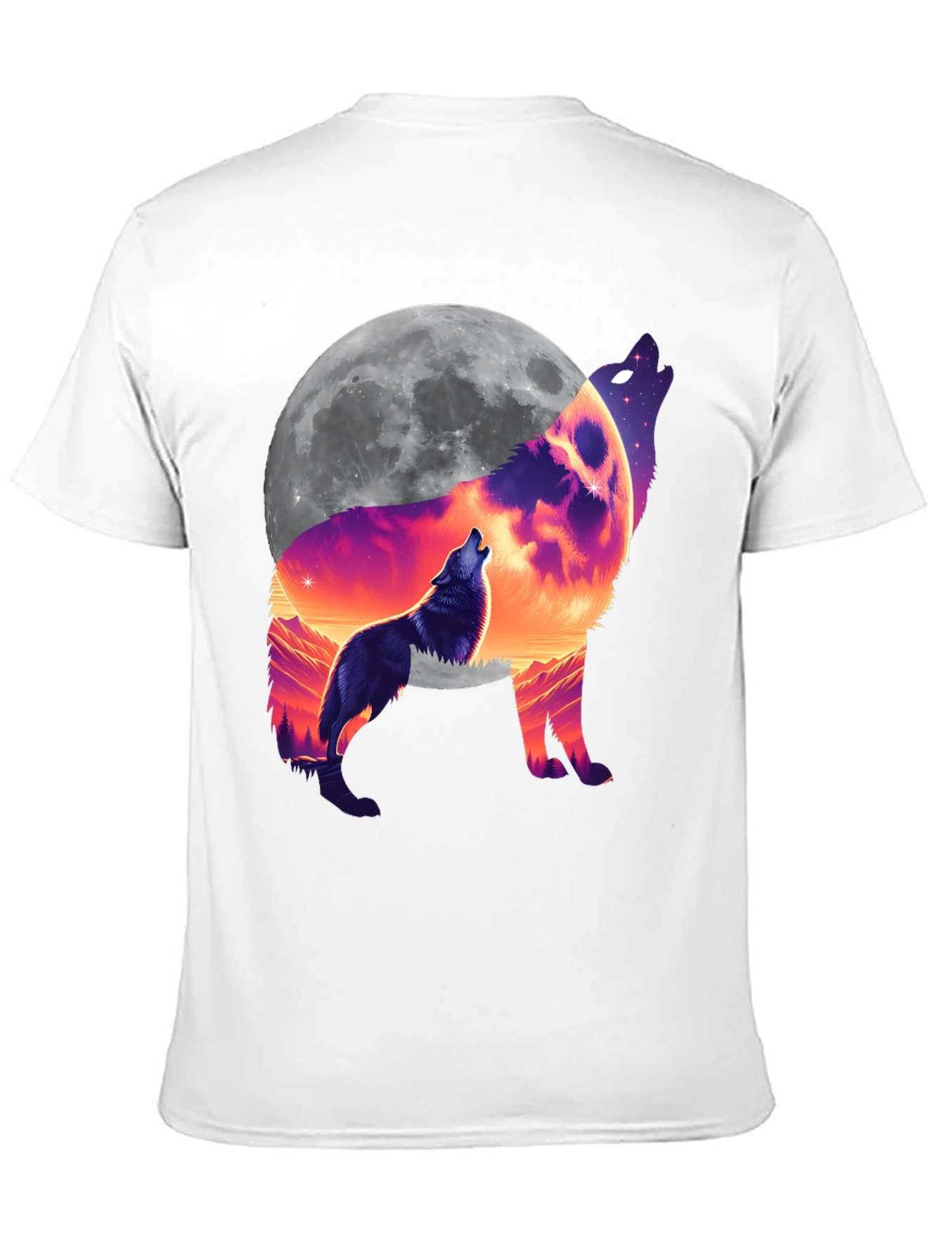 Wolf Moon Graphic T-Shirt - Black Tee
