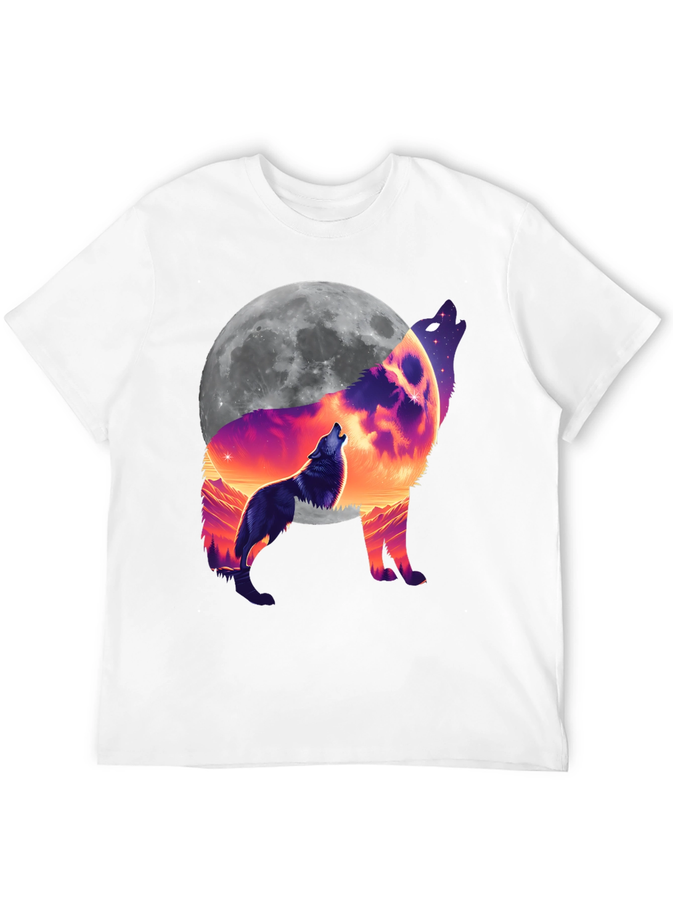 Wolf Moon Graphic T-Shirt - Black Tee