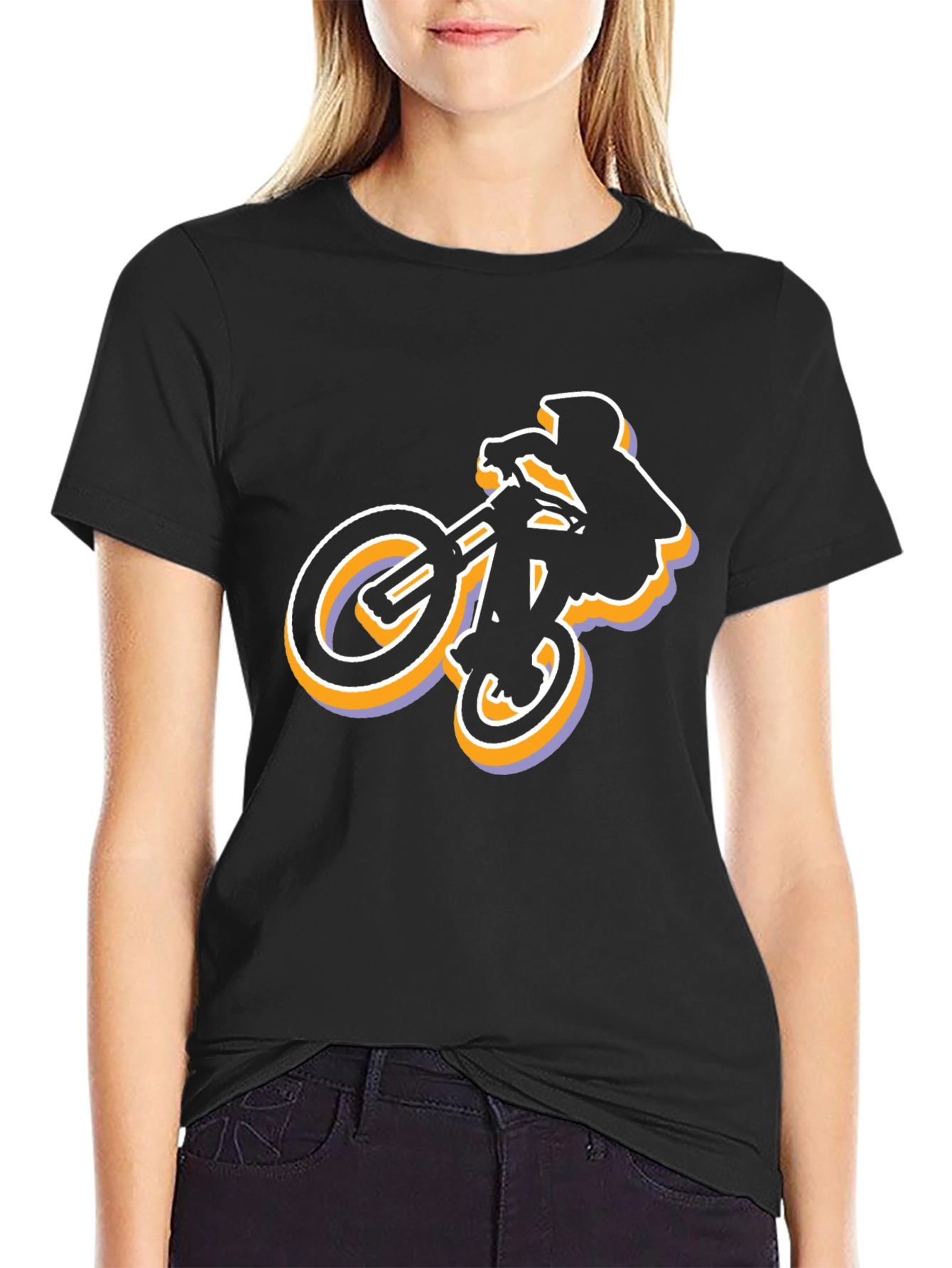 BMX Rider Graphic Tee - Cool Black T-Shirt