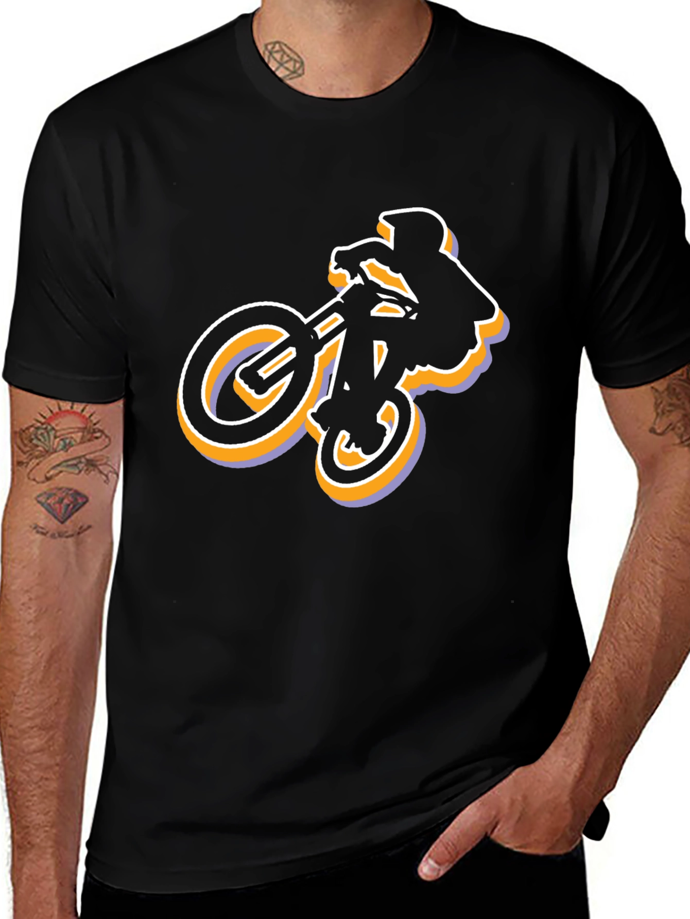 BMX Rider Graphic Tee - Cool Black T-Shirt