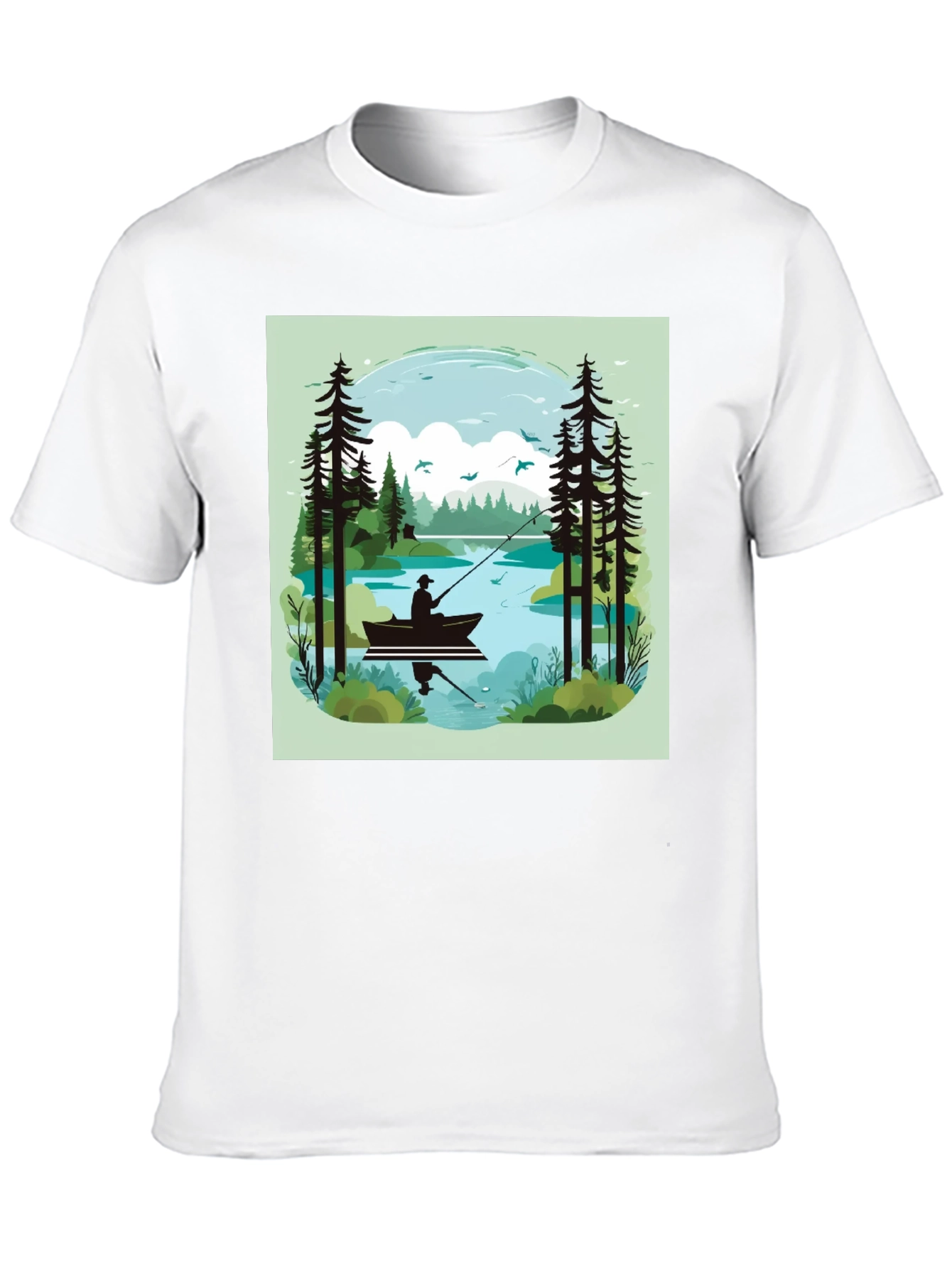 Fishing Lake Graphic T-Shirt