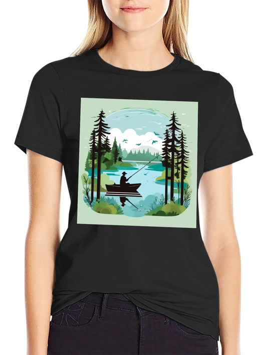Fishing Lake Graphic T-Shirt