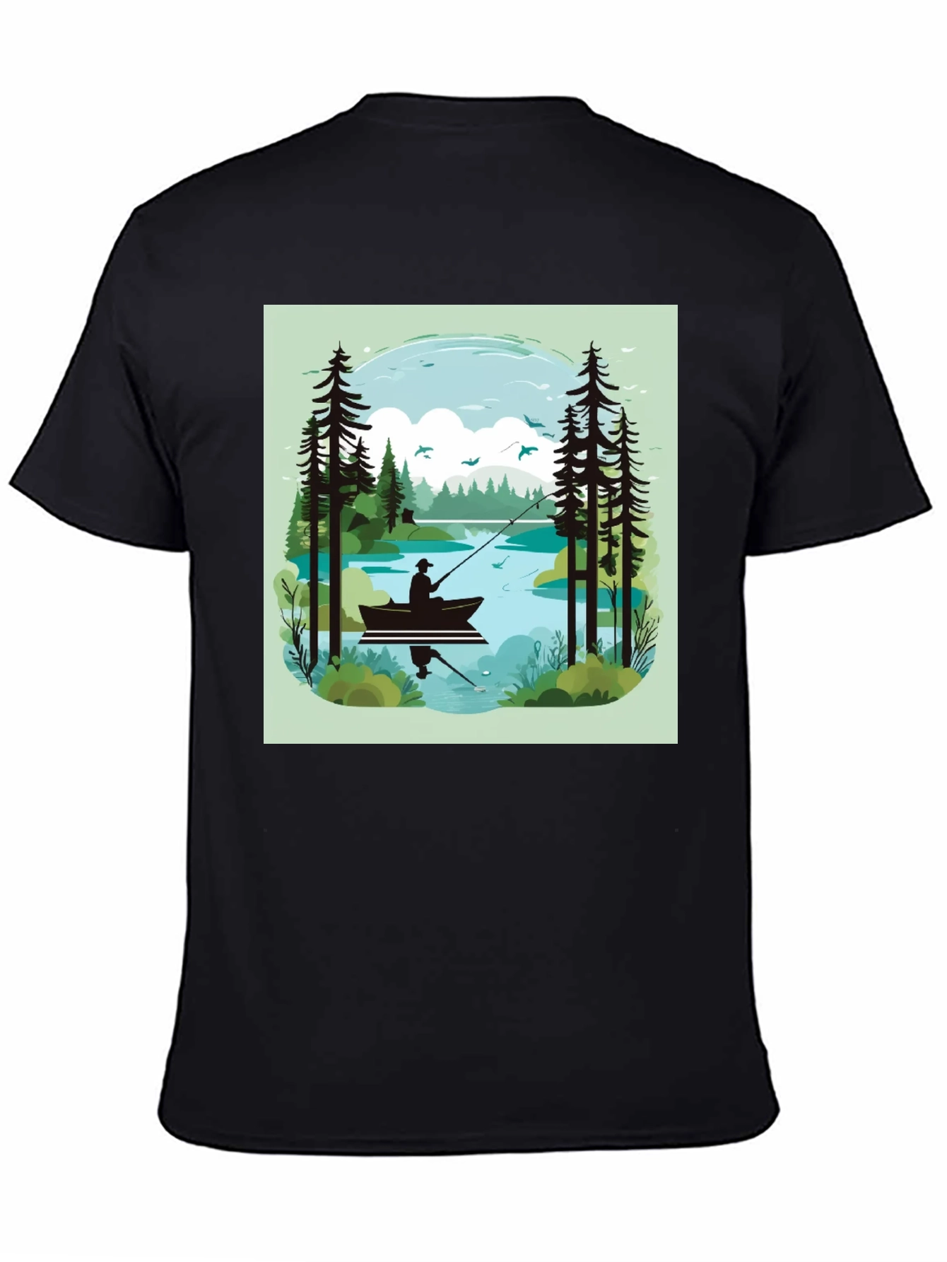 Fishing Lake Graphic T-Shirt