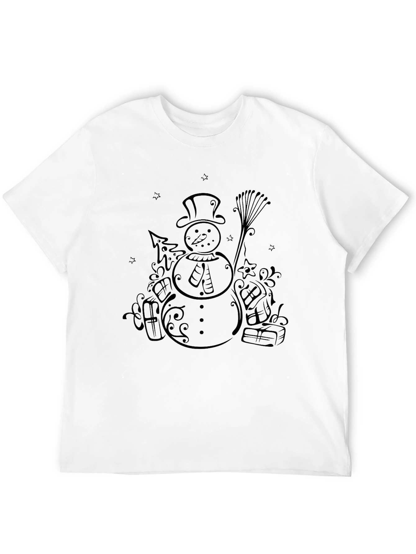 Festive Snowman Graphic Tee - Holiday Cheer!