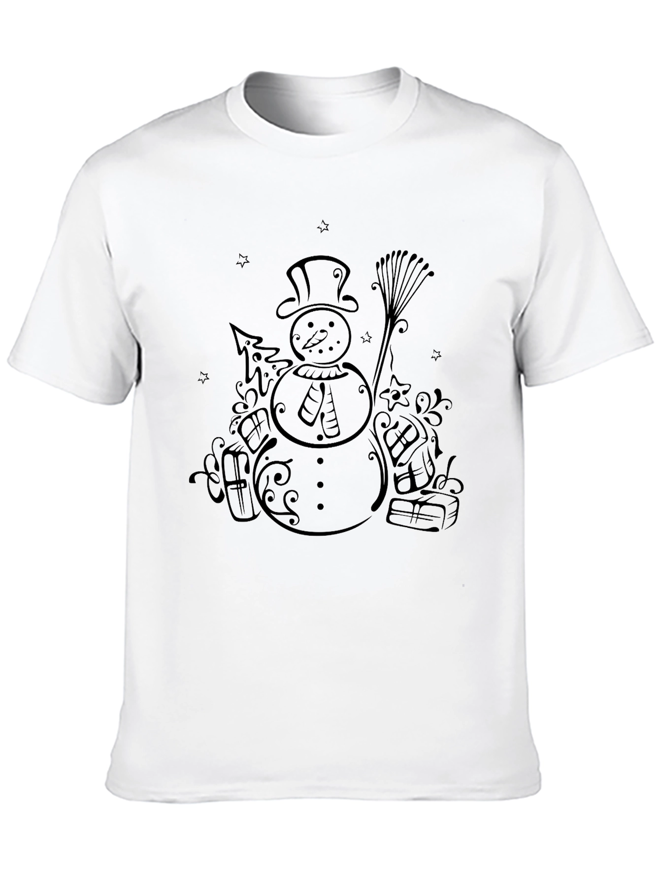 Festive Snowman Graphic Tee - Holiday Cheer!