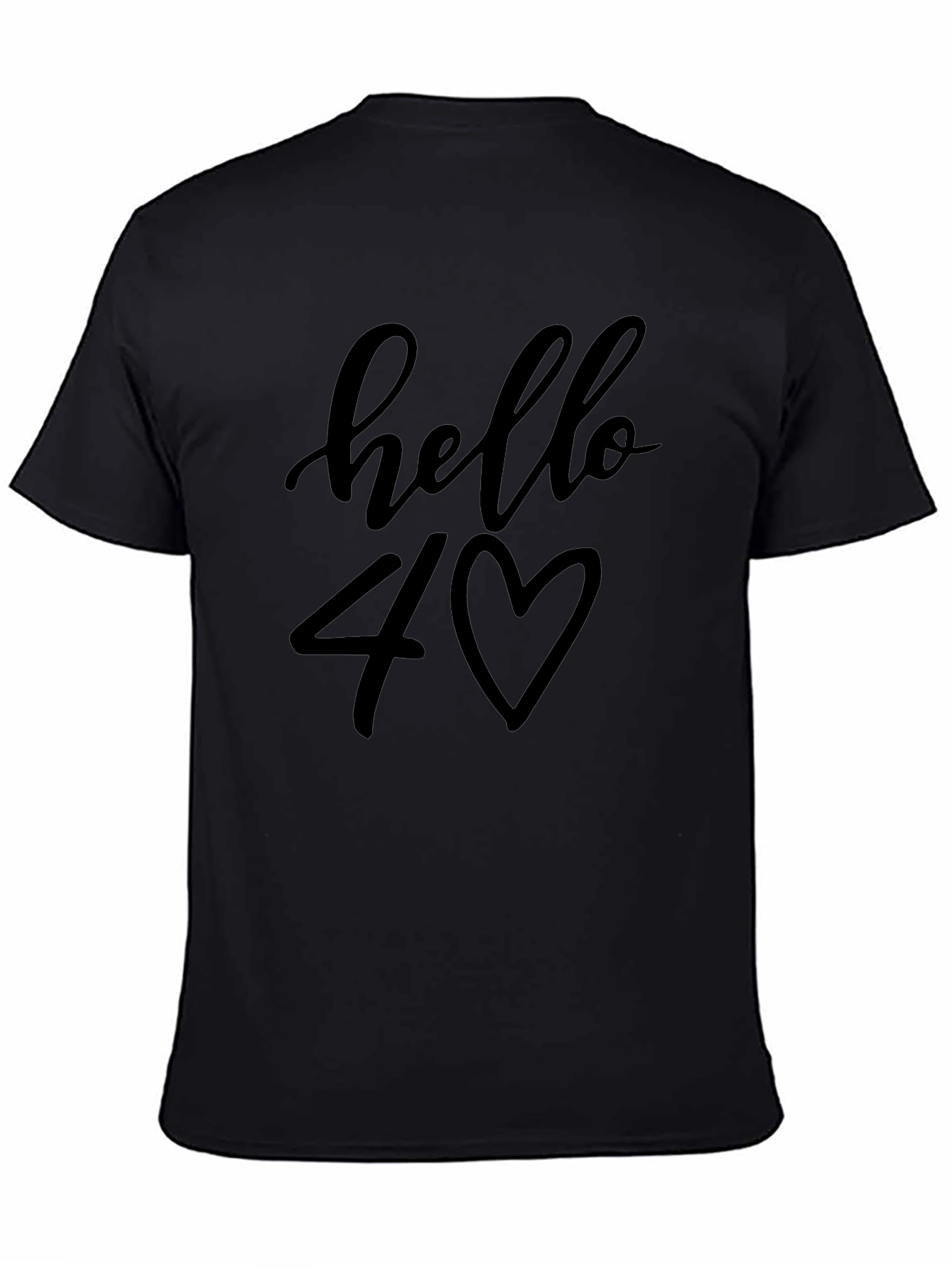 Hello 40 Heart Graphic Tee - Birthday Gift