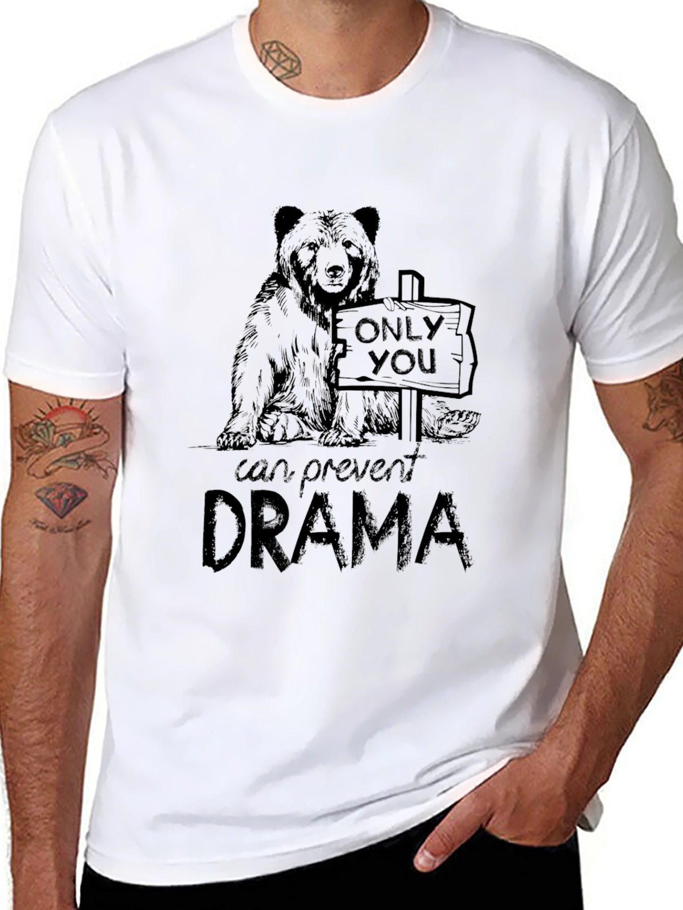 Only You Can Prevent Drama Bear Graphic Tee
