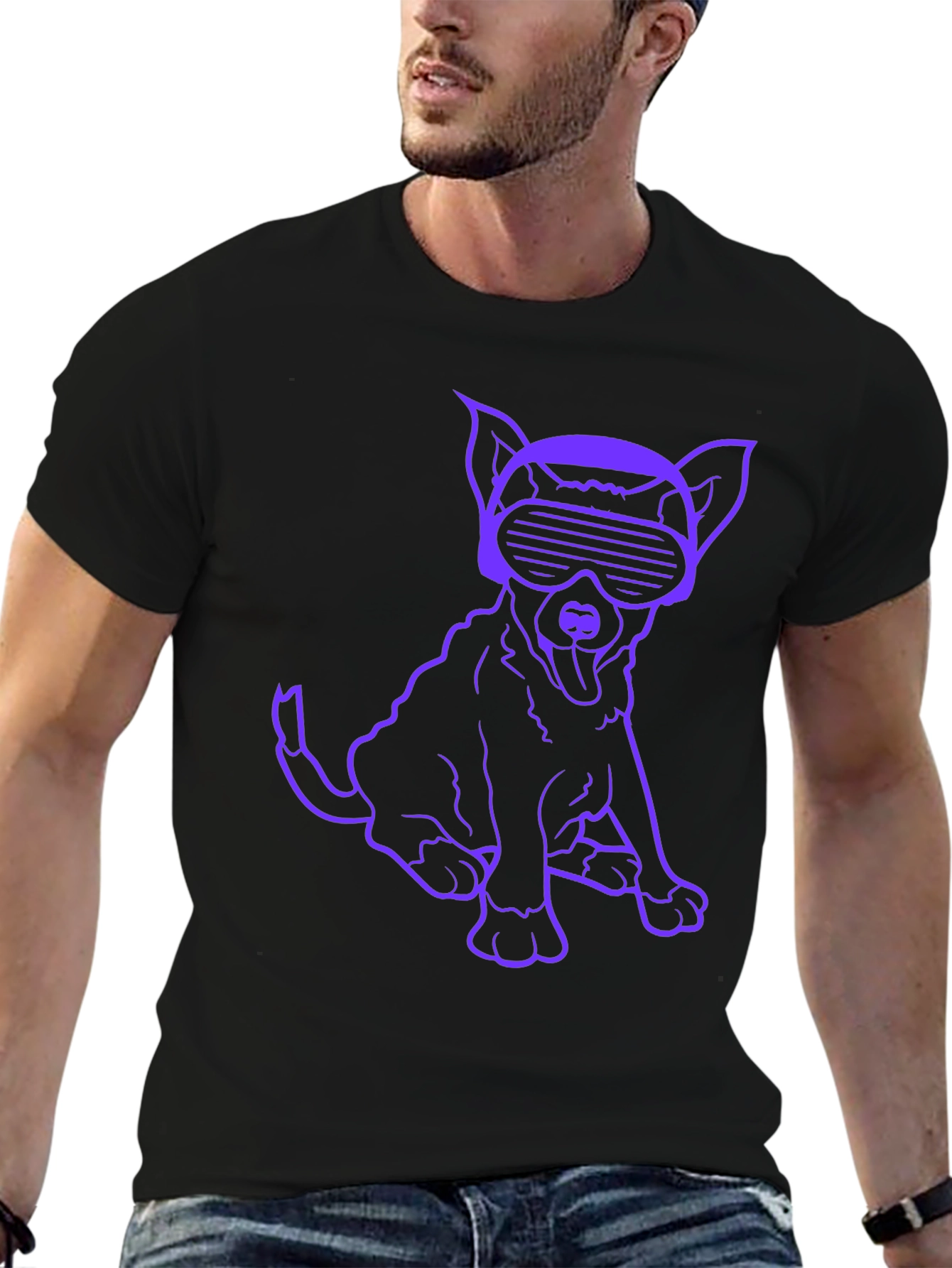 Cyber Pup T-Shirt - Cool Dog Graphic Tee
