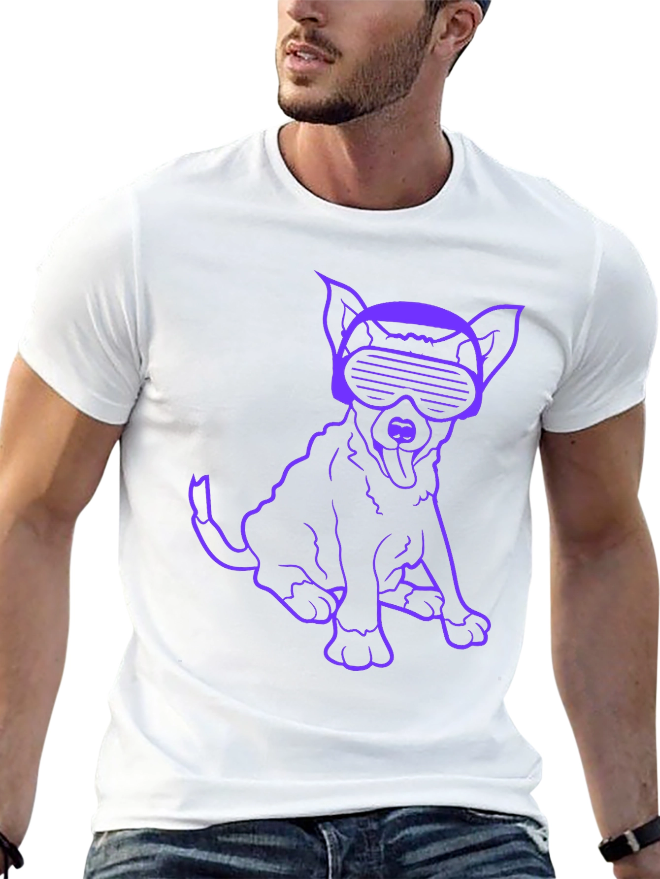 Cyber Pup T-Shirt - Cool Dog Graphic Tee