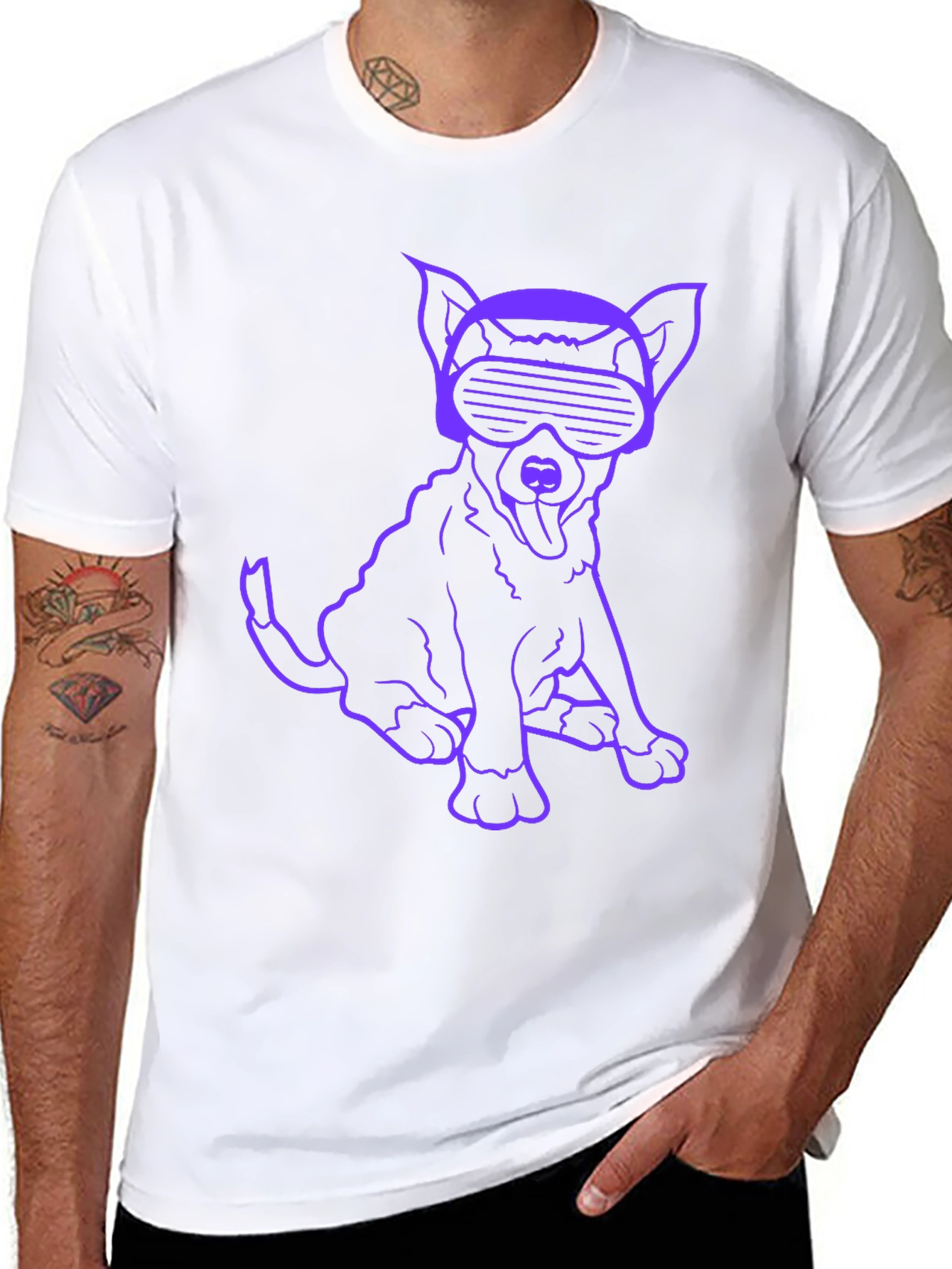 Cyber Pup T-Shirt - Cool Dog Graphic Tee