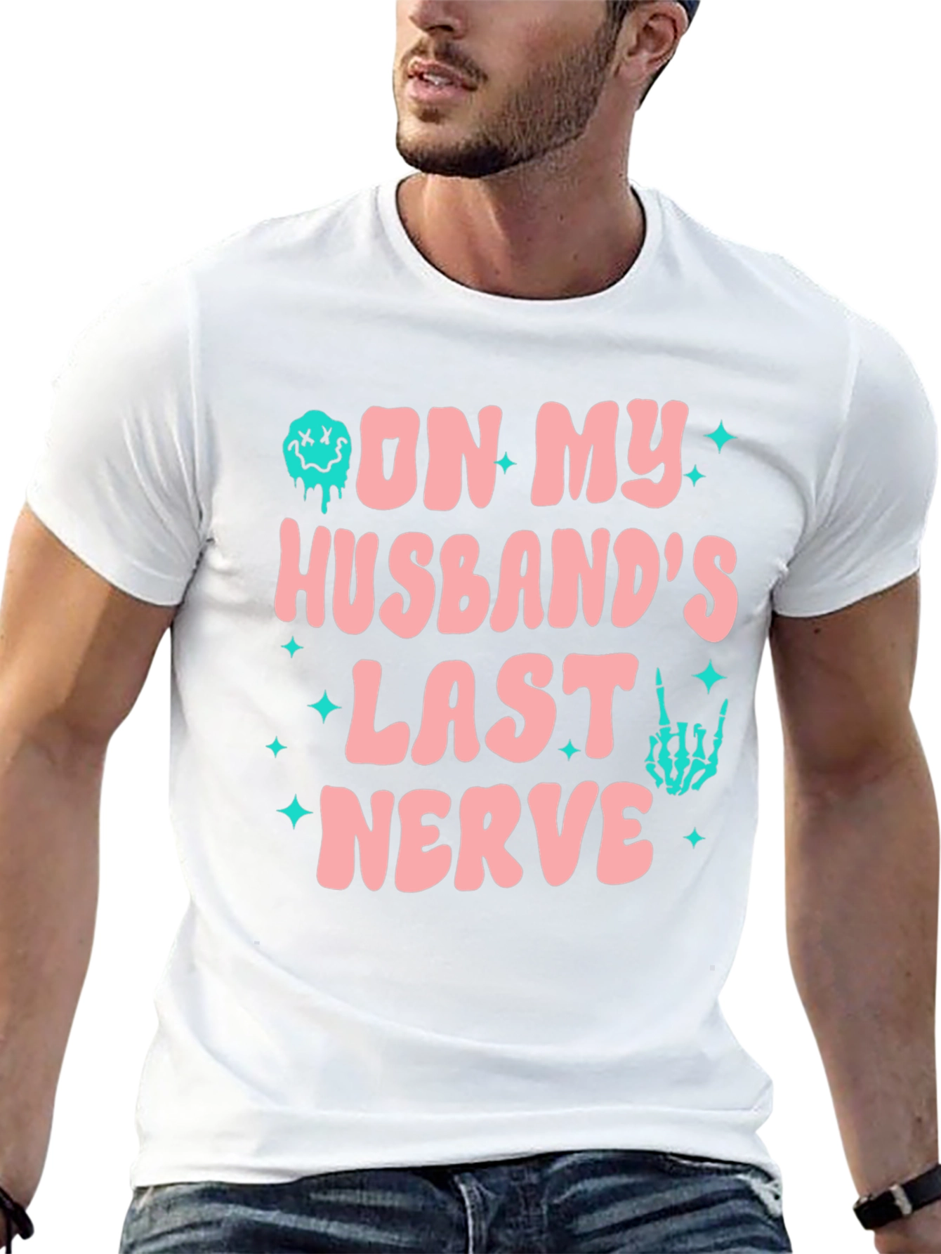 On My Husbands Last Nerve Funny Graphic Tee