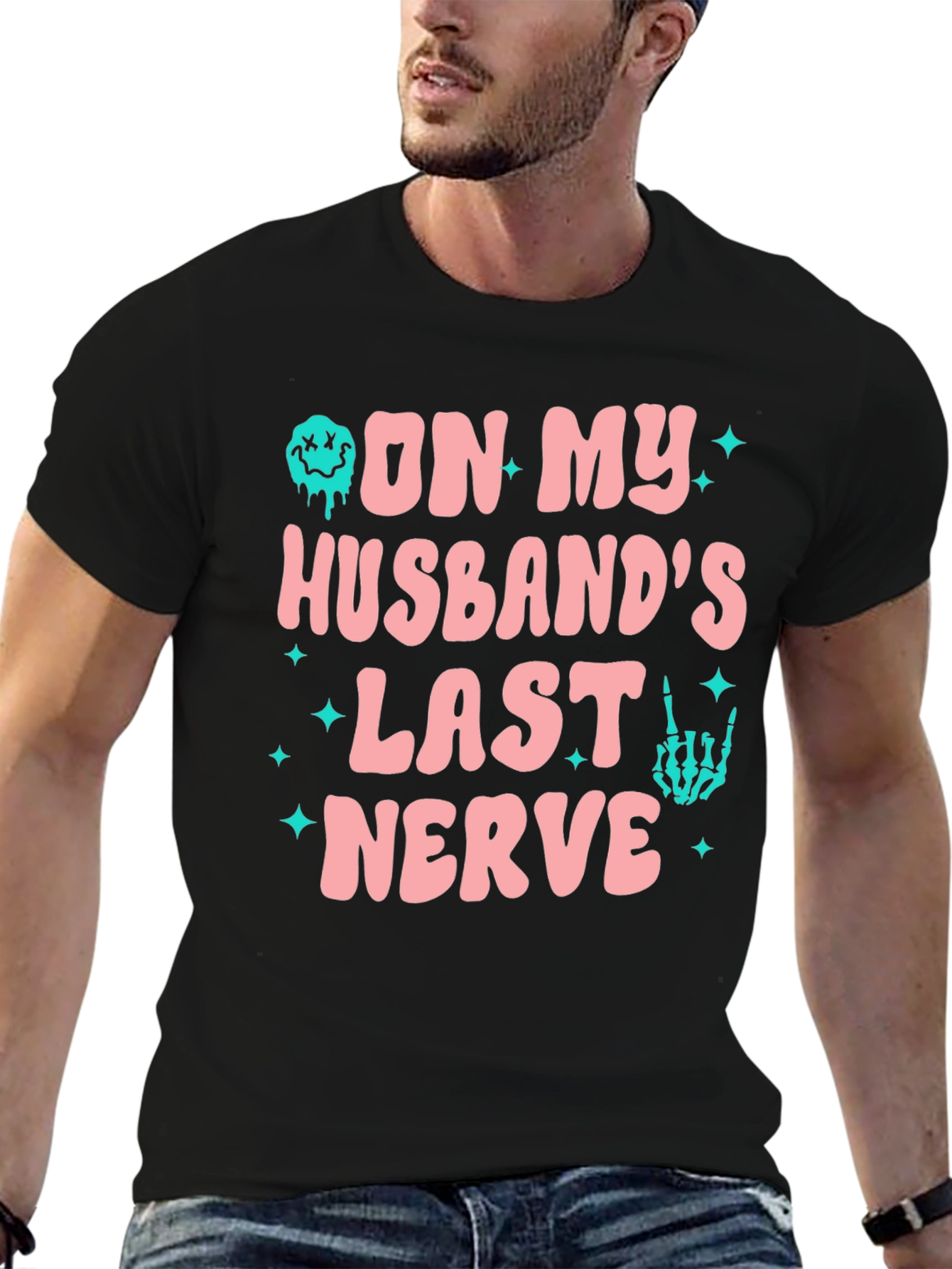 On My Husbands Last Nerve Funny Graphic Tee