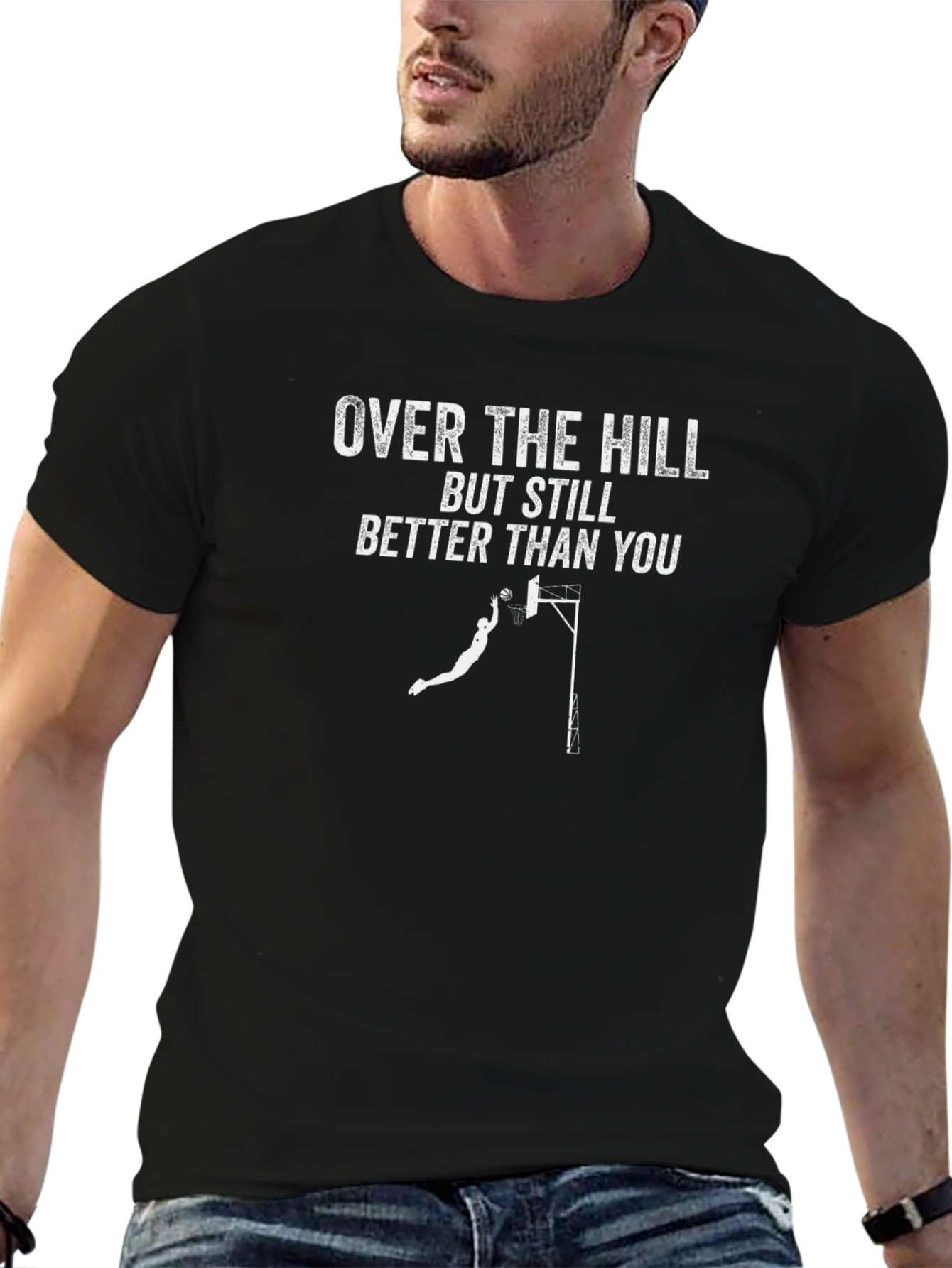Over the Hill Basketball Graphic Tee - Funny Gift
