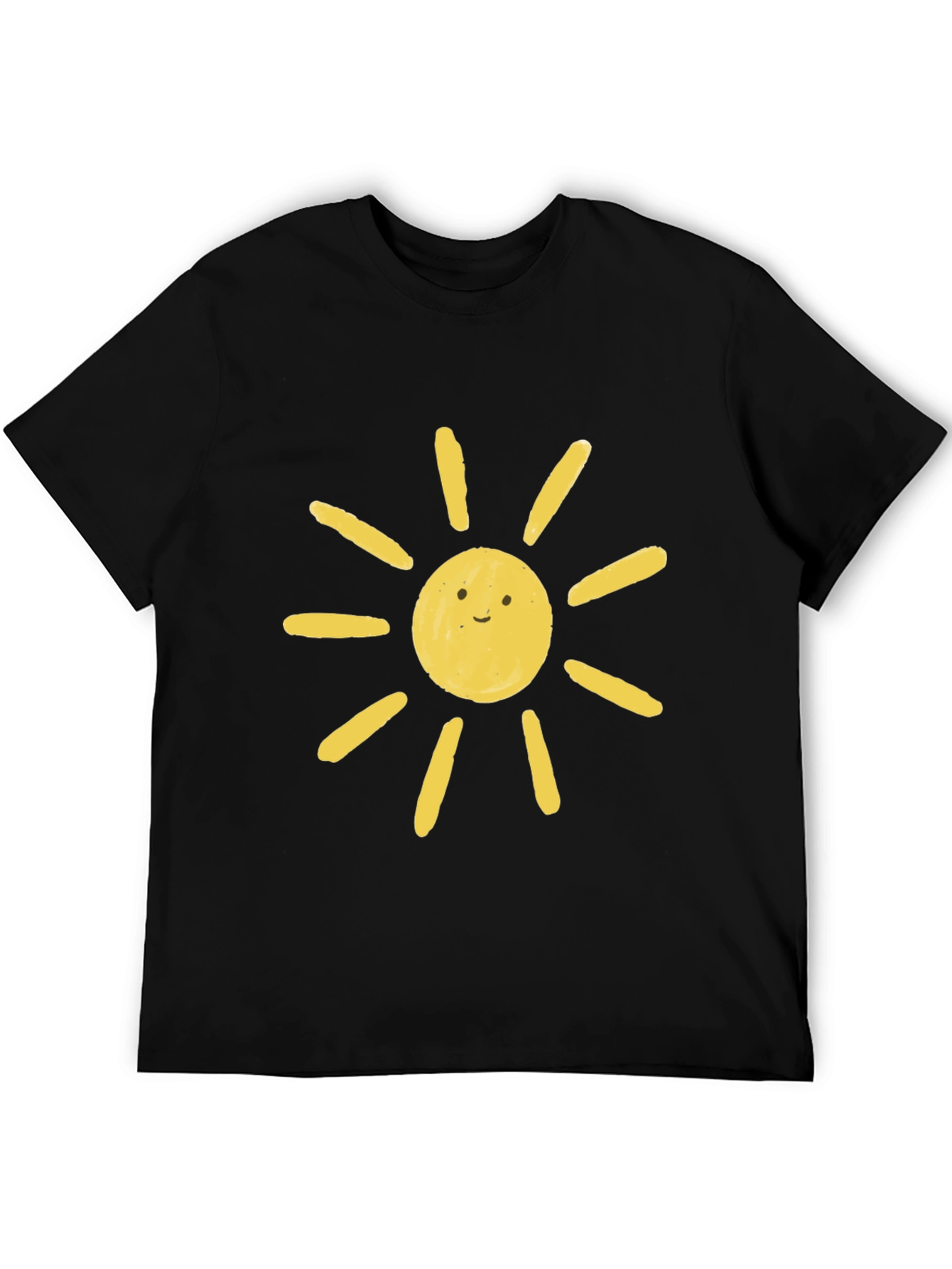 Cute Sun Graphic Black T-Shirt