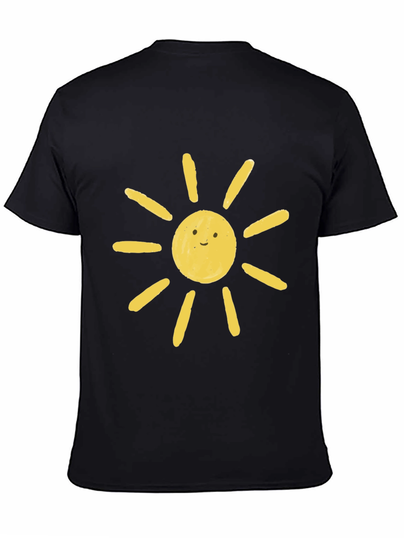 Cute Sun Graphic Black T-Shirt