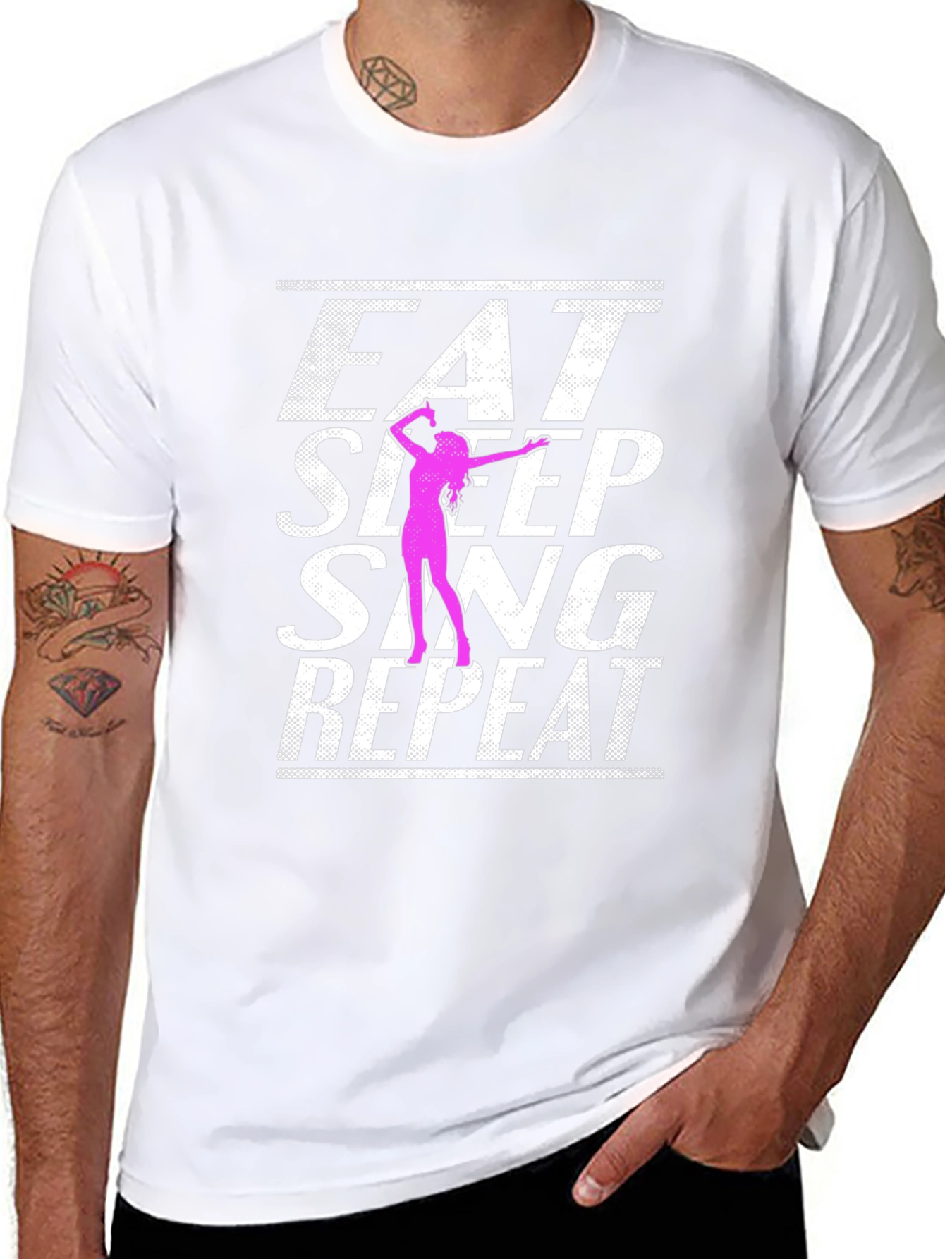 Eat Sleep Sing Repeat Graphic Tee
