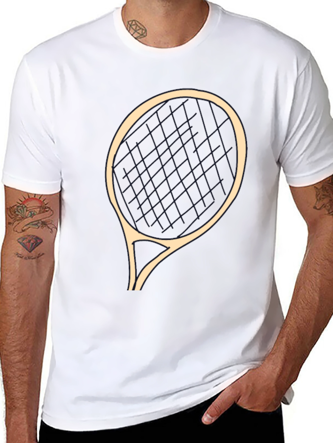 Tennis Racket Graphic T-Shirt