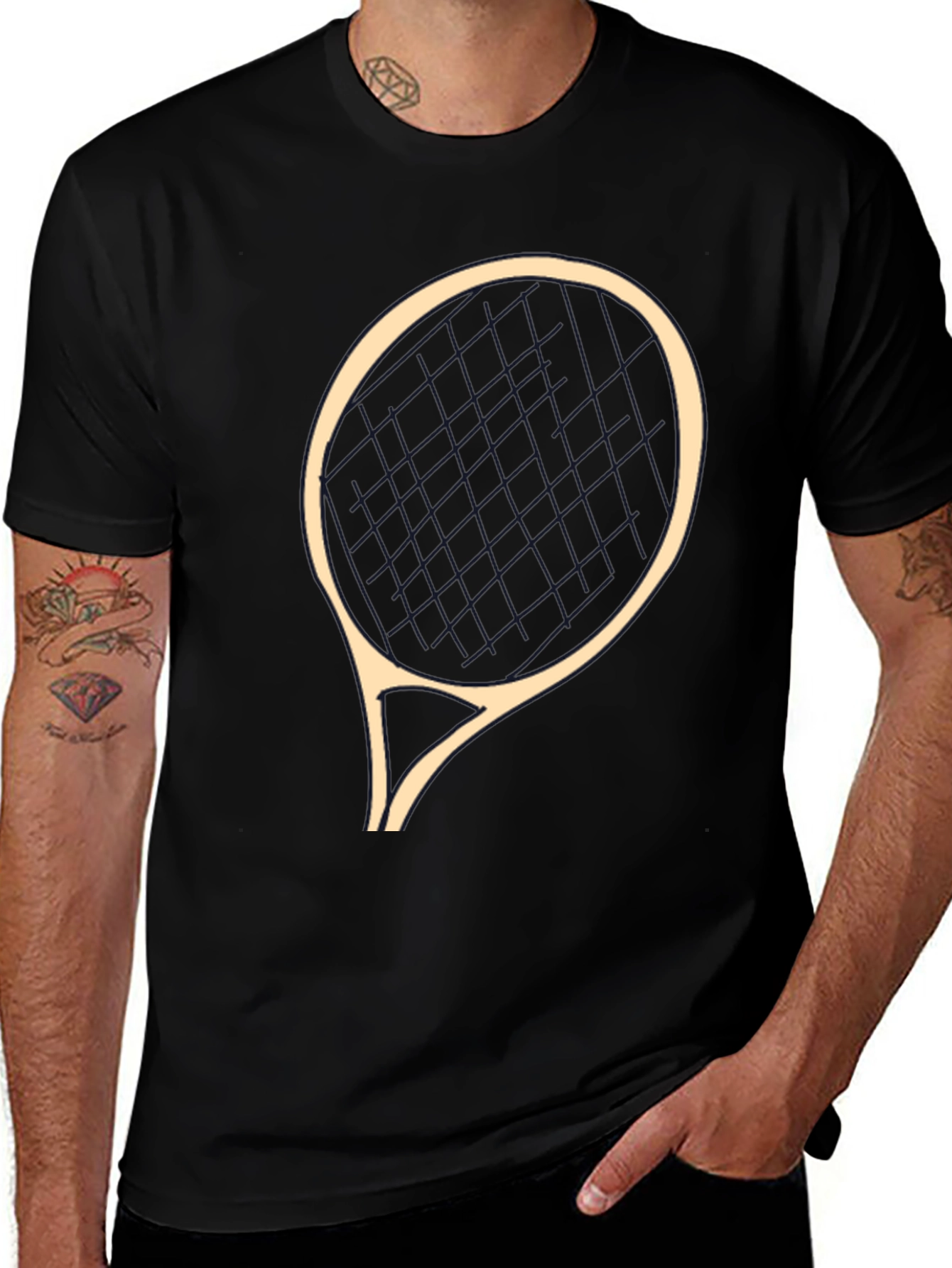 Tennis Racket Graphic T-Shirt