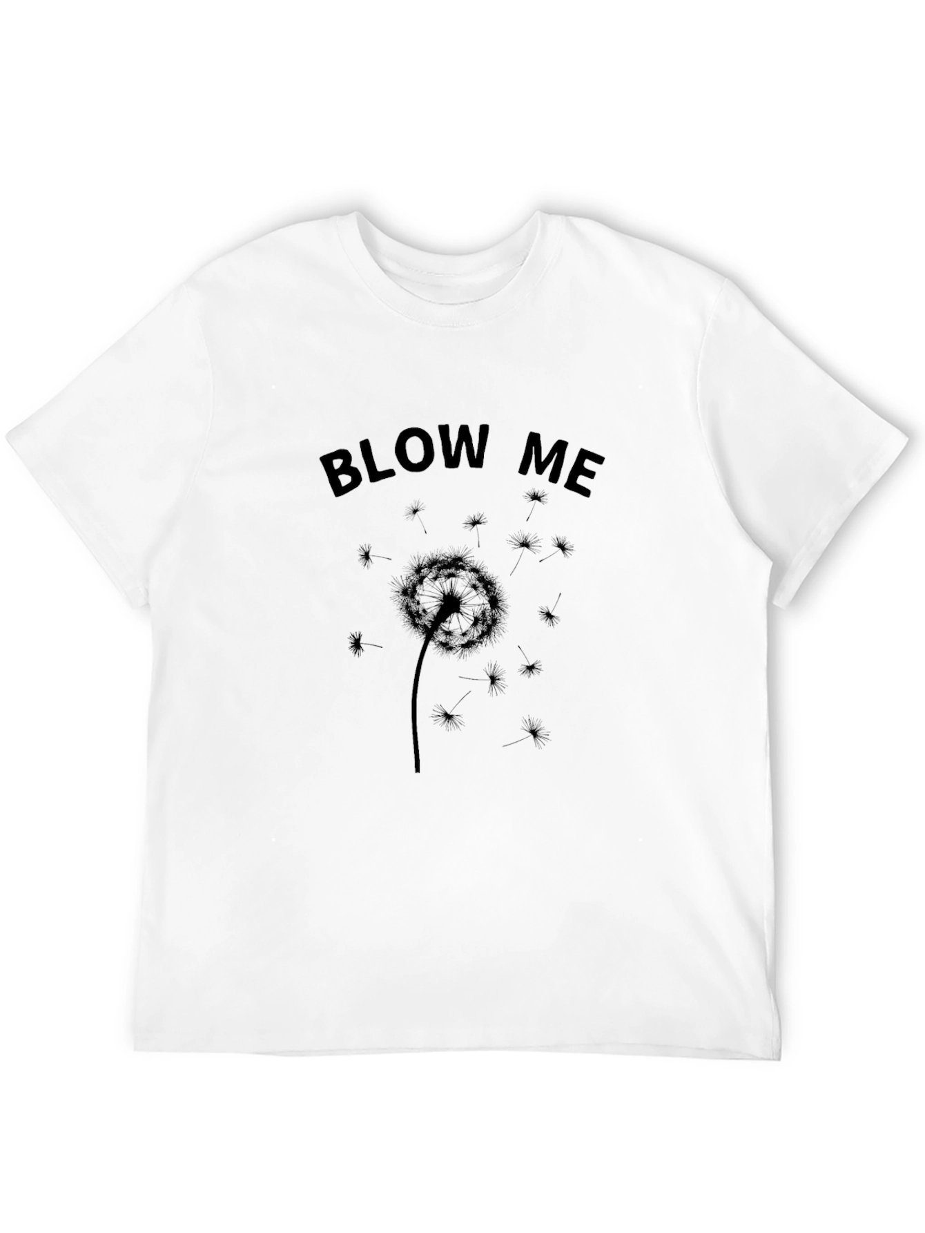 Blow Me Dandelion Black Graphic Tee