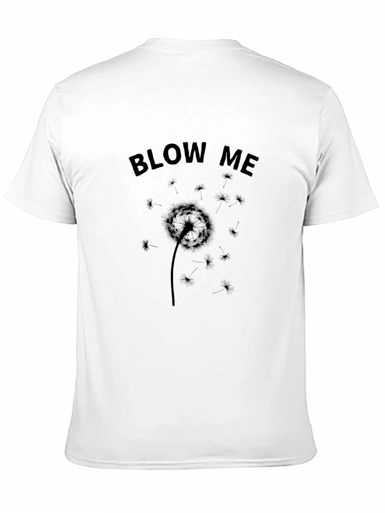 Blow Me Dandelion Black Graphic Tee