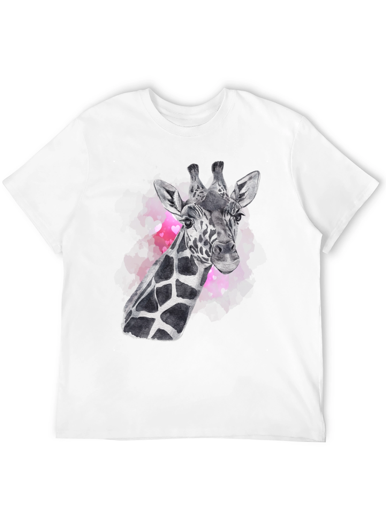 Giraffe Portrait Graphic Tee - Black
