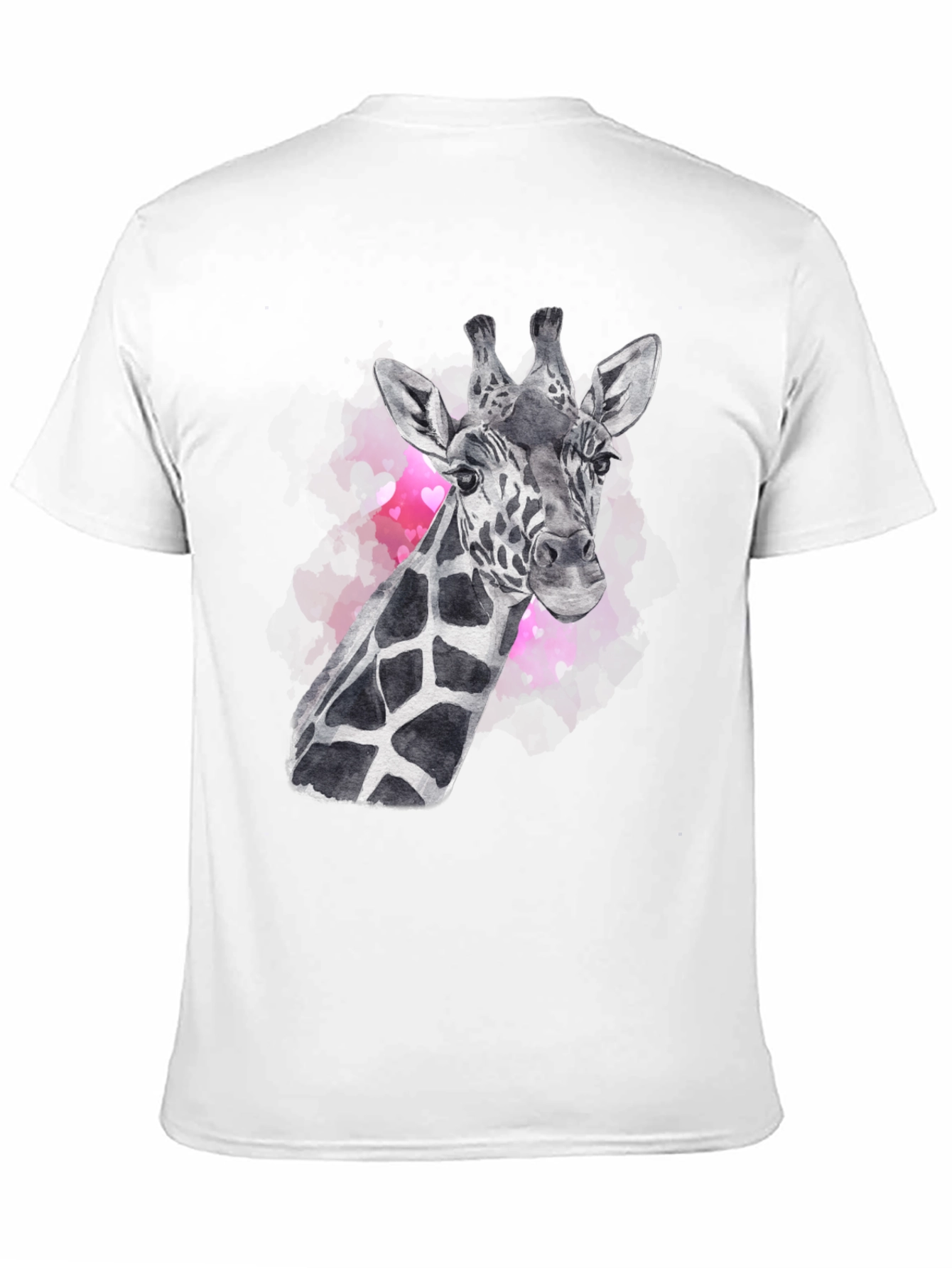 Giraffe Portrait Graphic Tee - Black