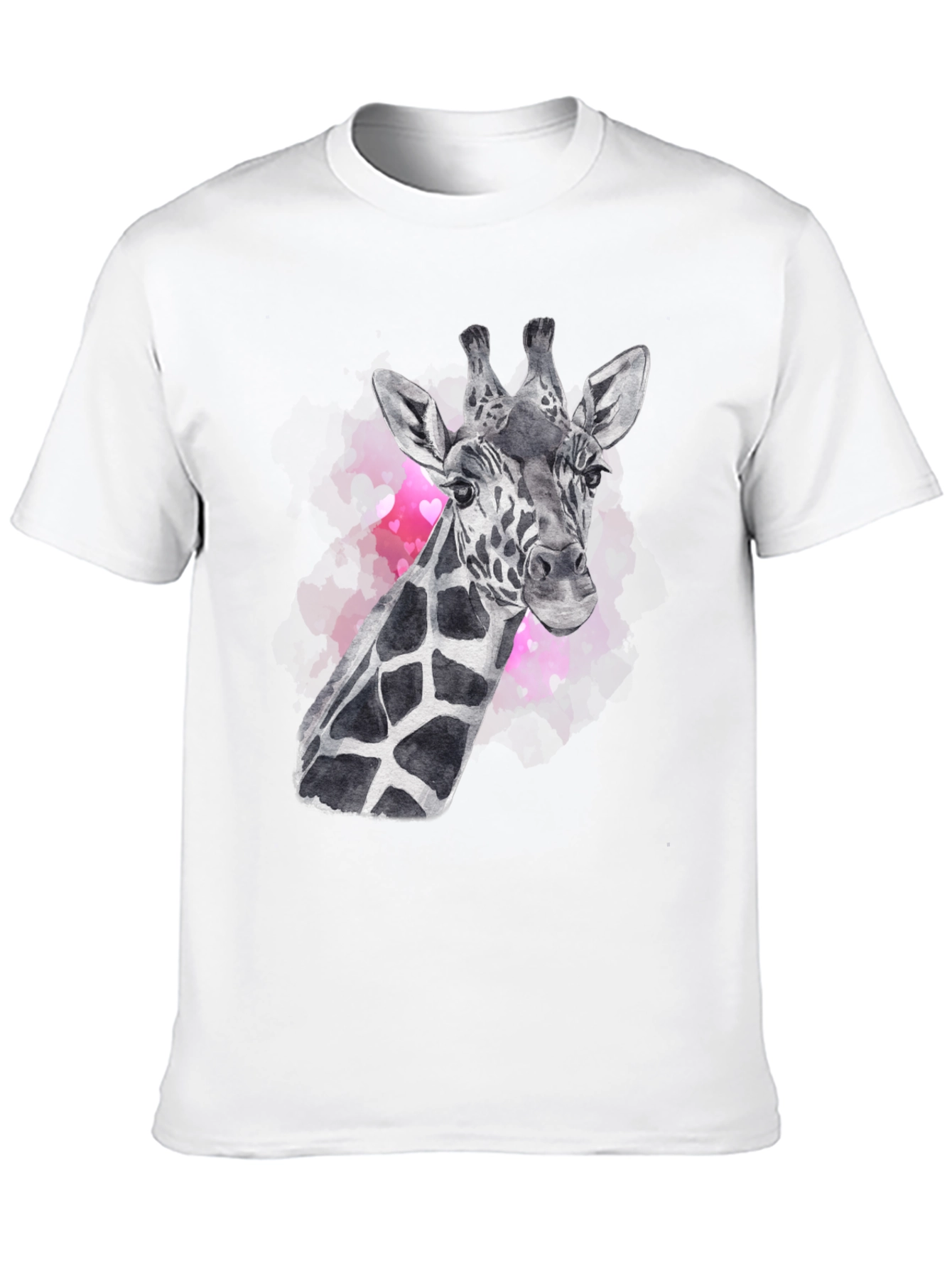 Giraffe Portrait Graphic Tee - Black