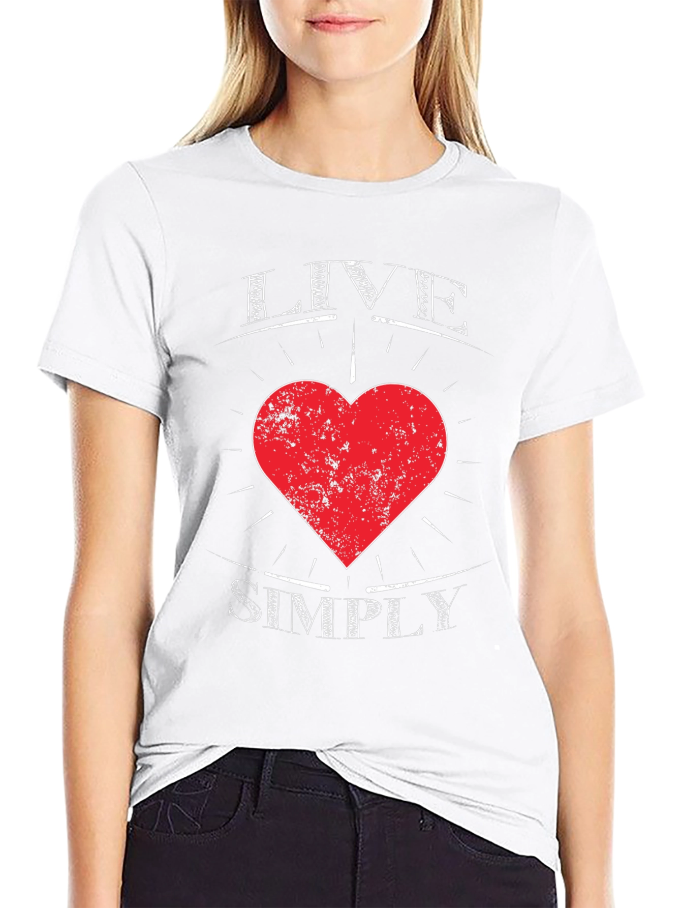 Live Simply Heart Graphic Tee